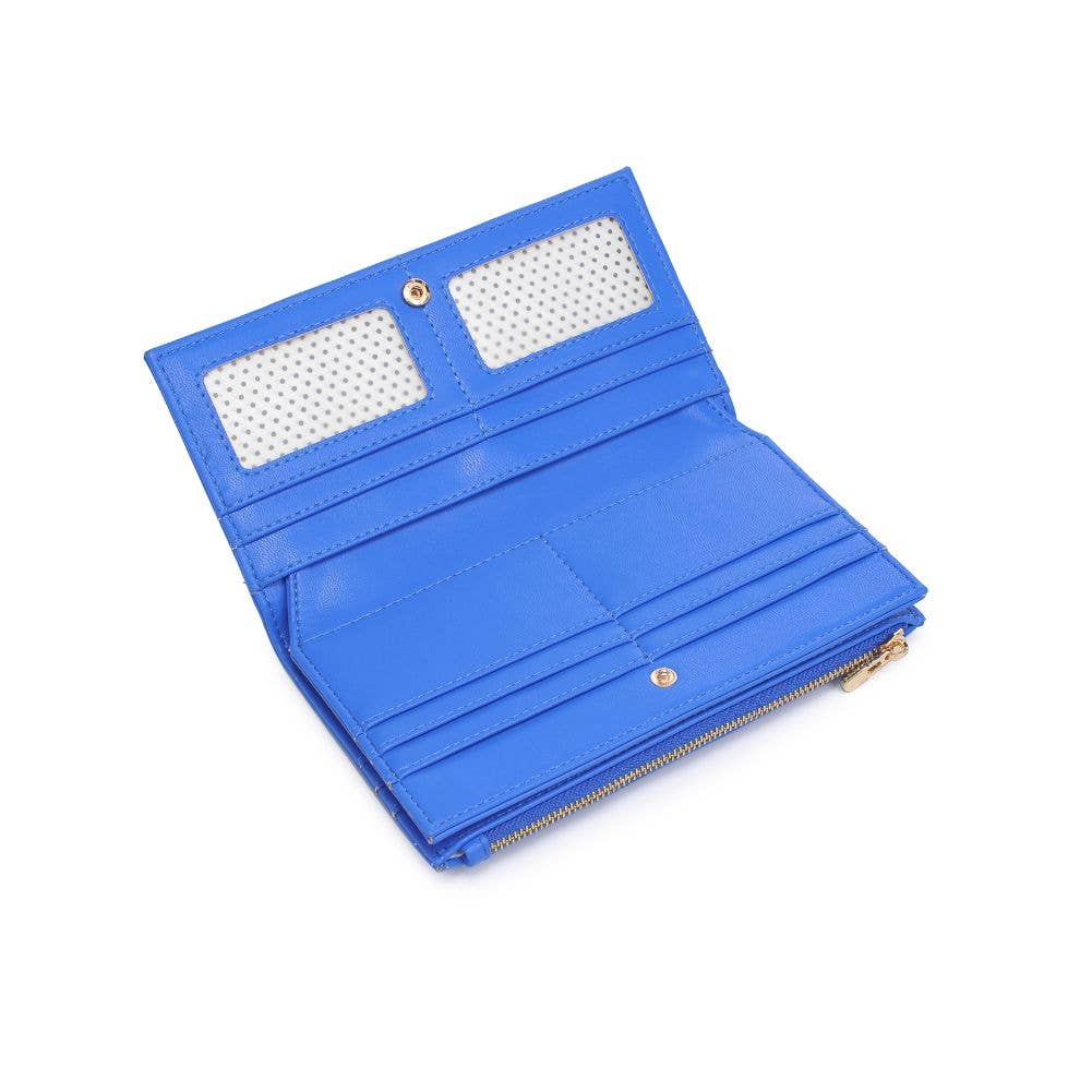 Electric Blue Woven Wallet