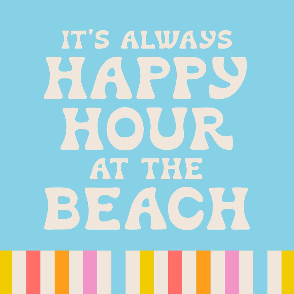 Happy Hour At The Beach - Cocktail Napkins