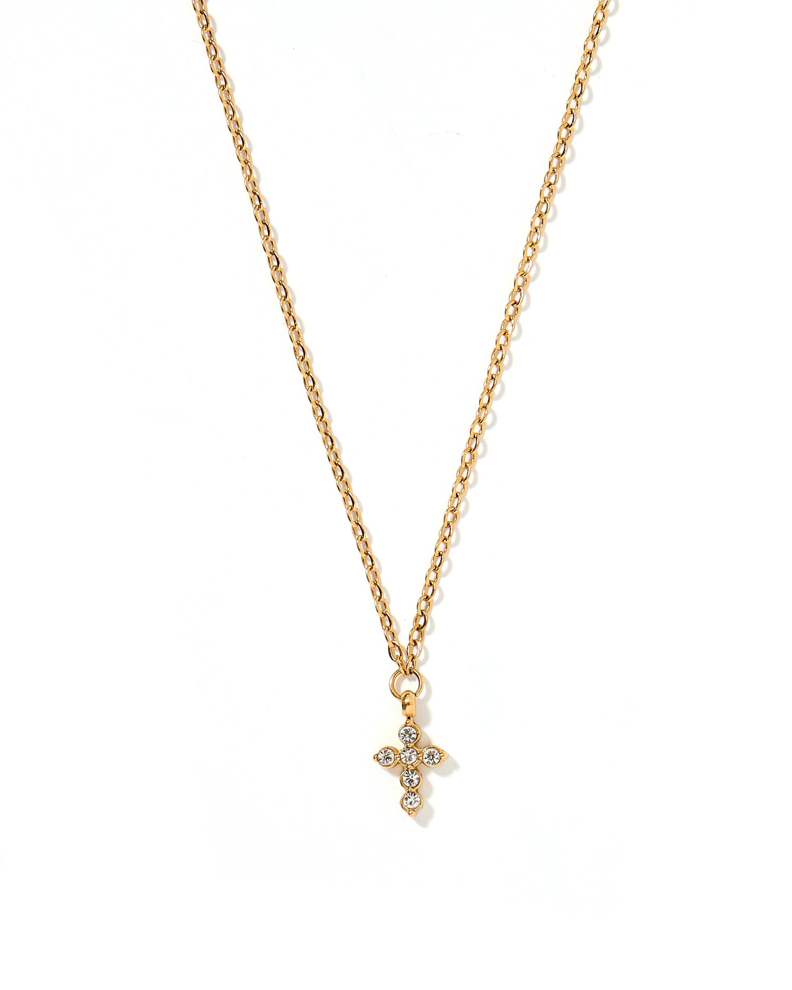Gold Carly Cross Necklace