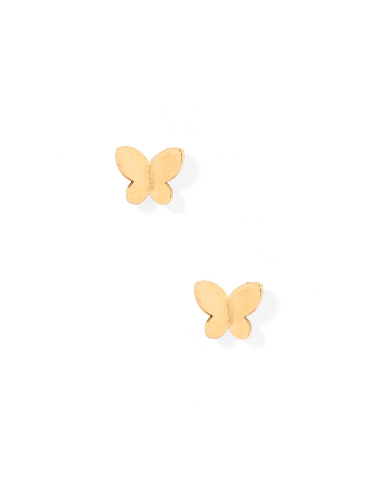 Billie Butterfly Gold Screwback Stud Earrings