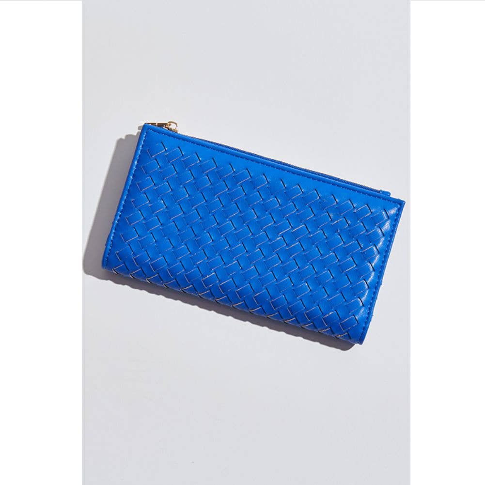 Electric Blue Woven Wallet