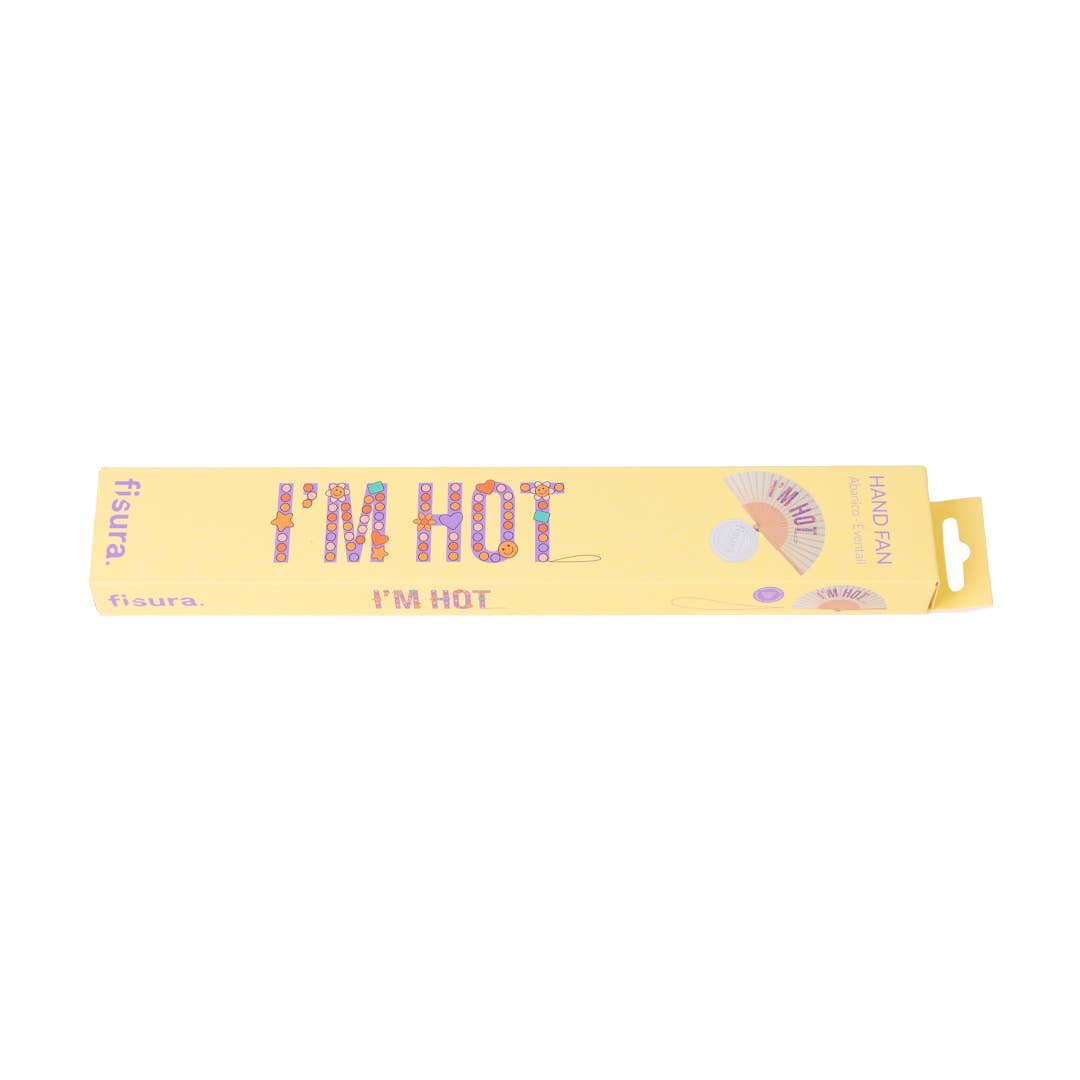 Beaded "I'm Hot" Hand Fan