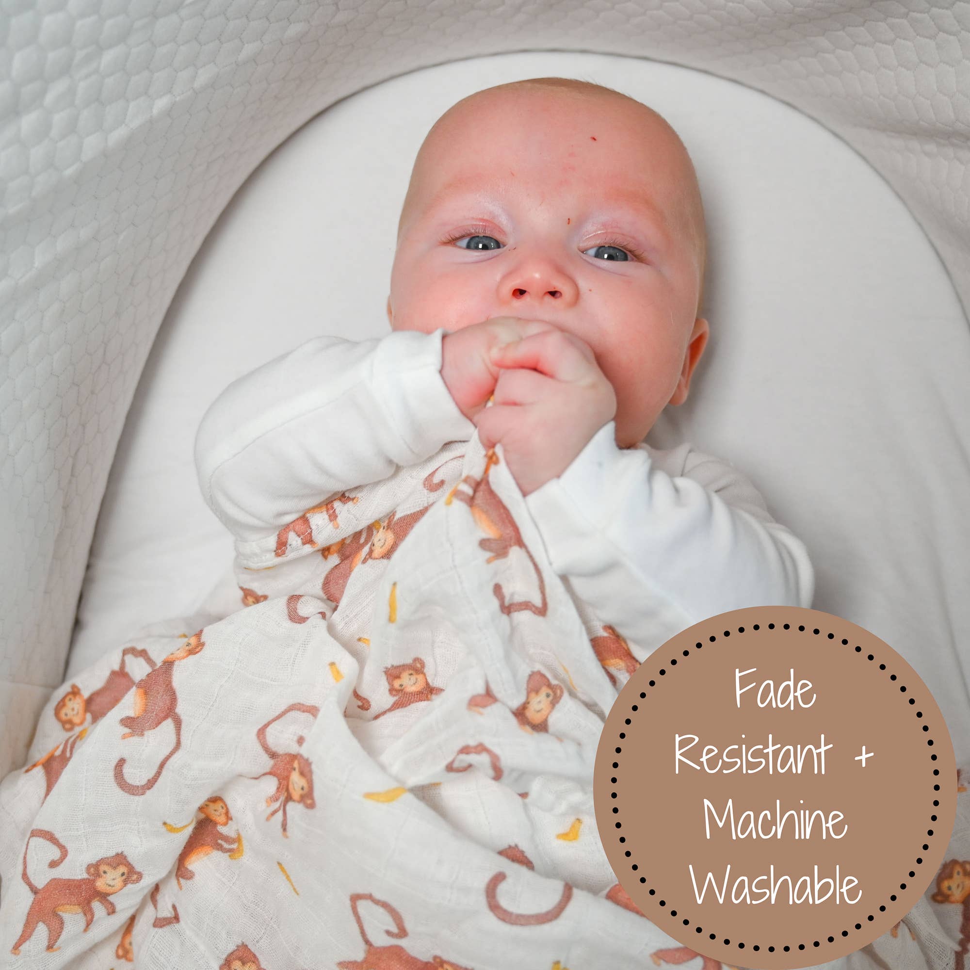 Monkey Around Muslin Swaddle Blanket