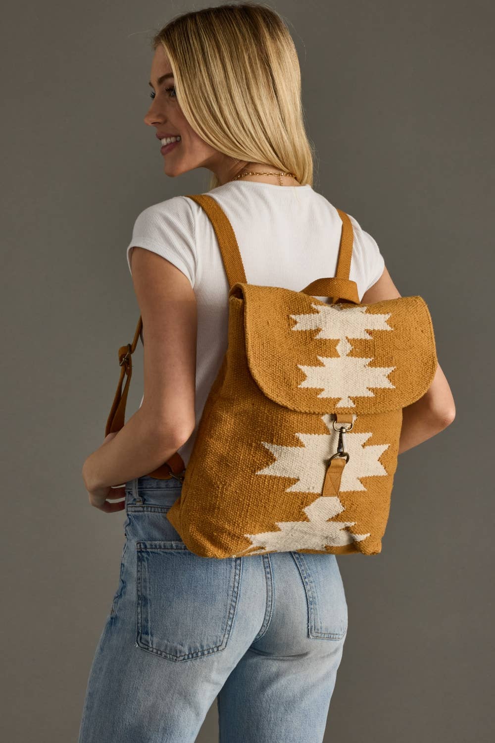 Camel & Cream Aztec Backpack