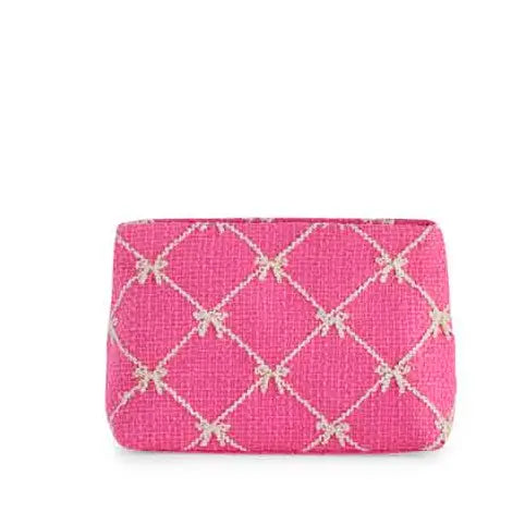 Pink Tinsel Bow Pouch
