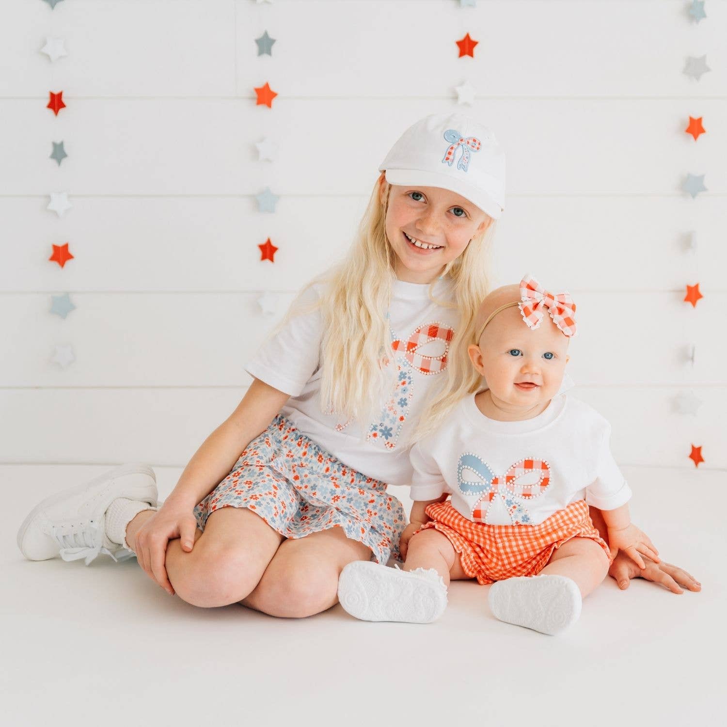 Patchwork Bow Patch Short Sleeve T-Shirt