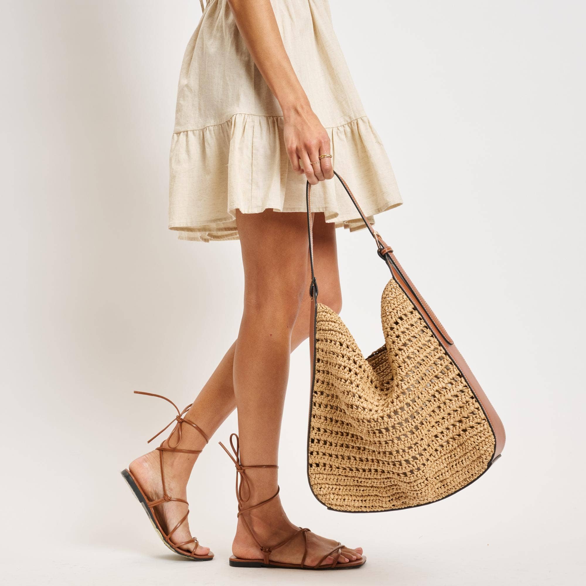 Tan Natural Savannah Hobo