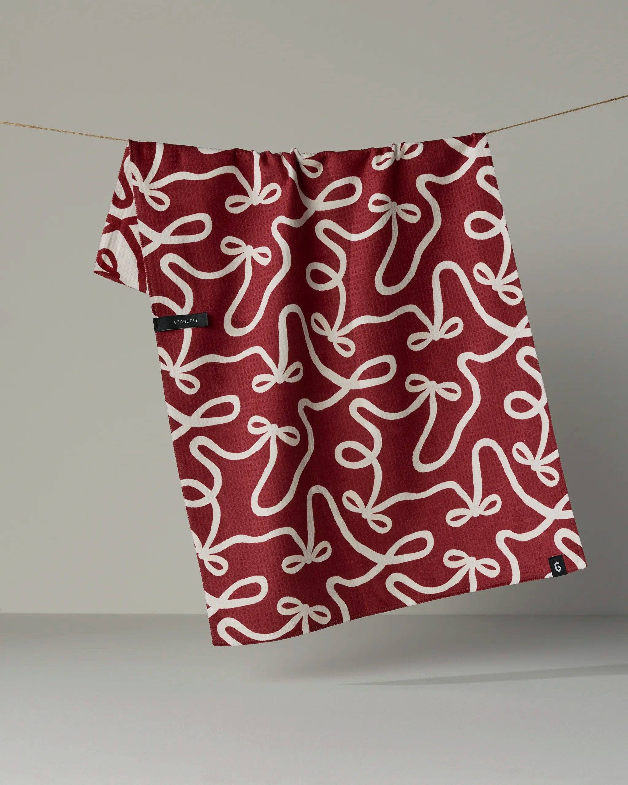 Holiday Bows Luxe Kitchen Towel - Holiday 2026: Traditional