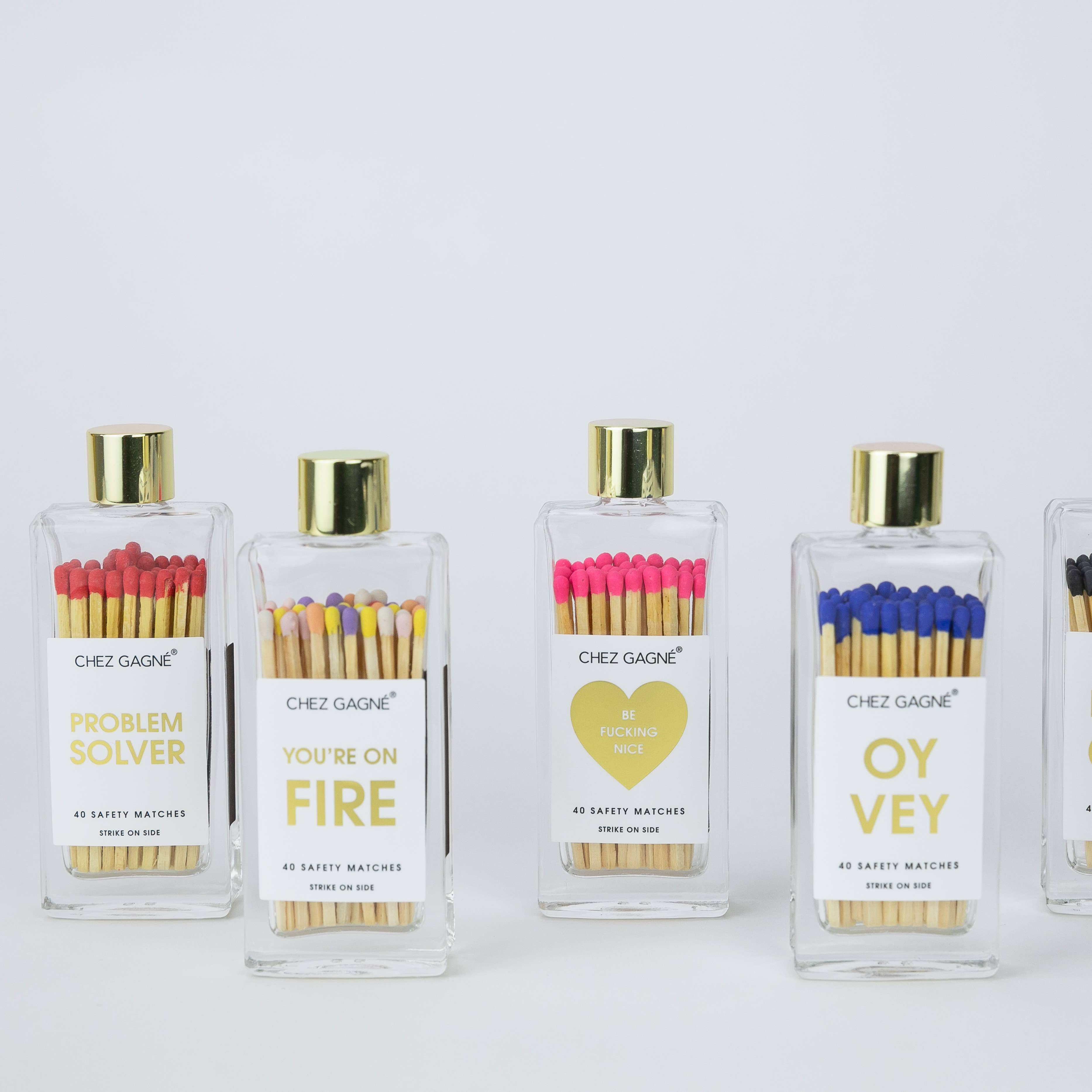 You're on Fire - Glass Bottle Safety Matches