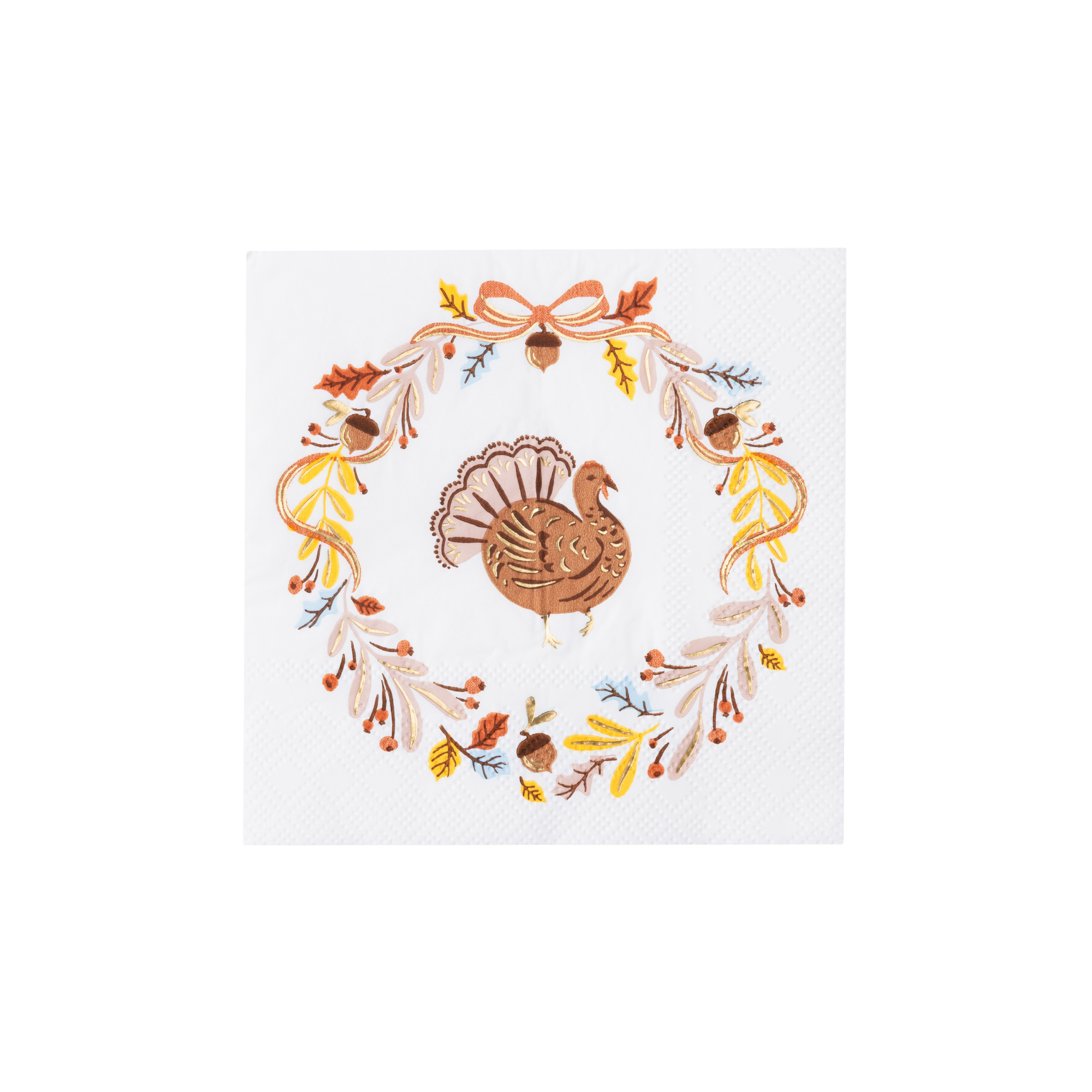 Fall Foliage Turkey Cocktail Napkins