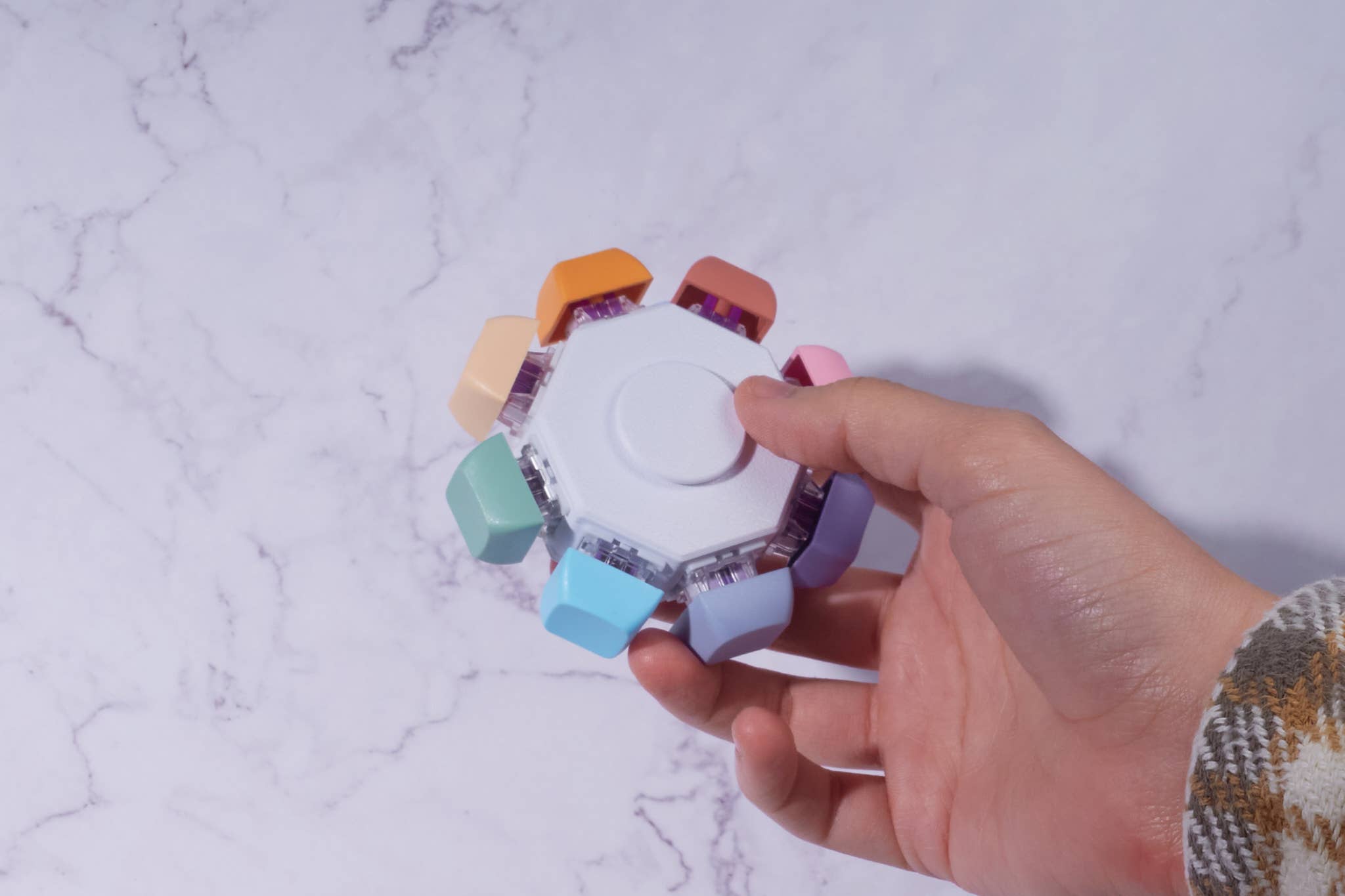 8-Key Clicky Keyboard Fidget Spinner