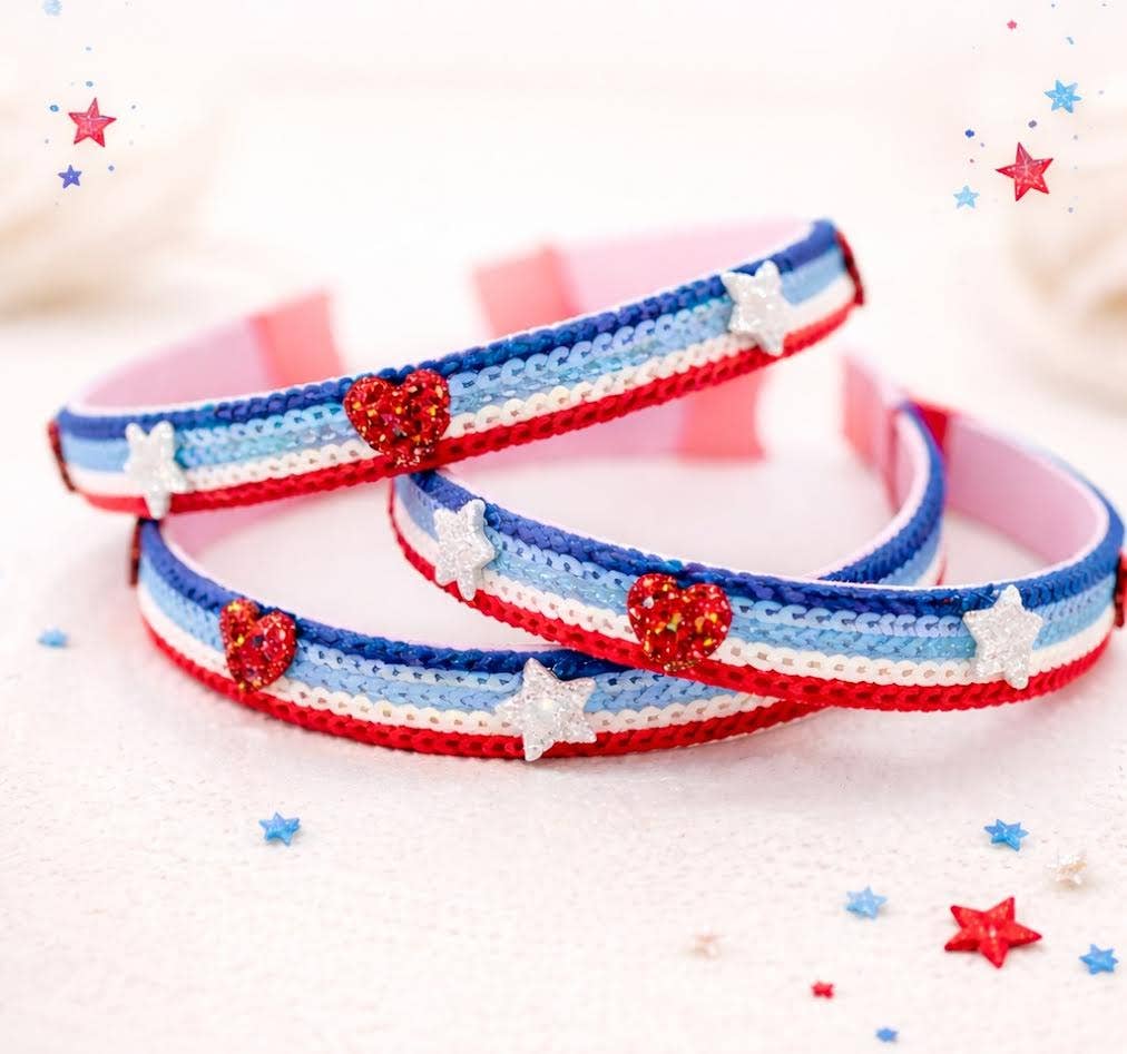 Sparkle & Stripes Sequin Headband