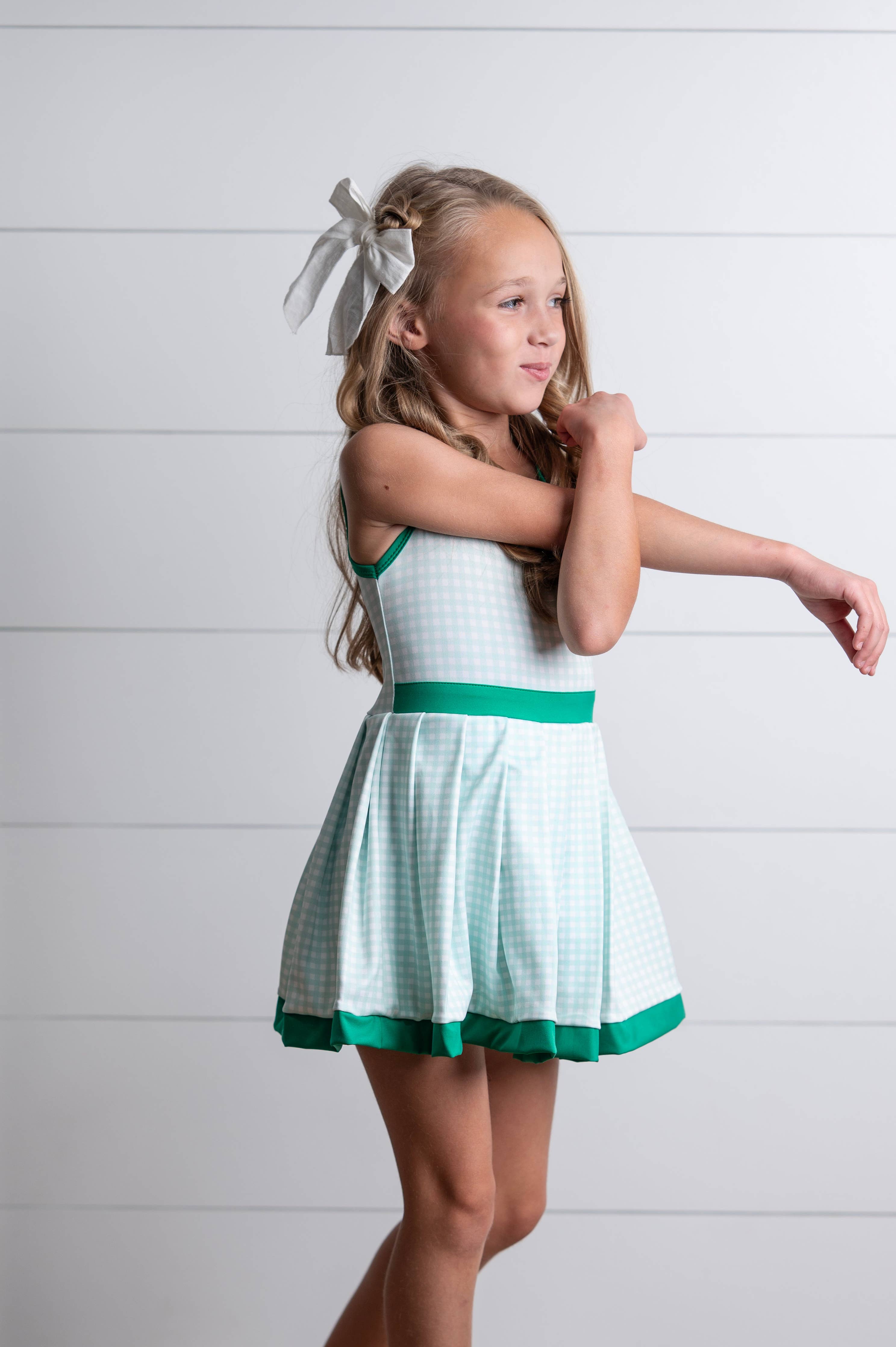 Green Check Sport Summer Dress