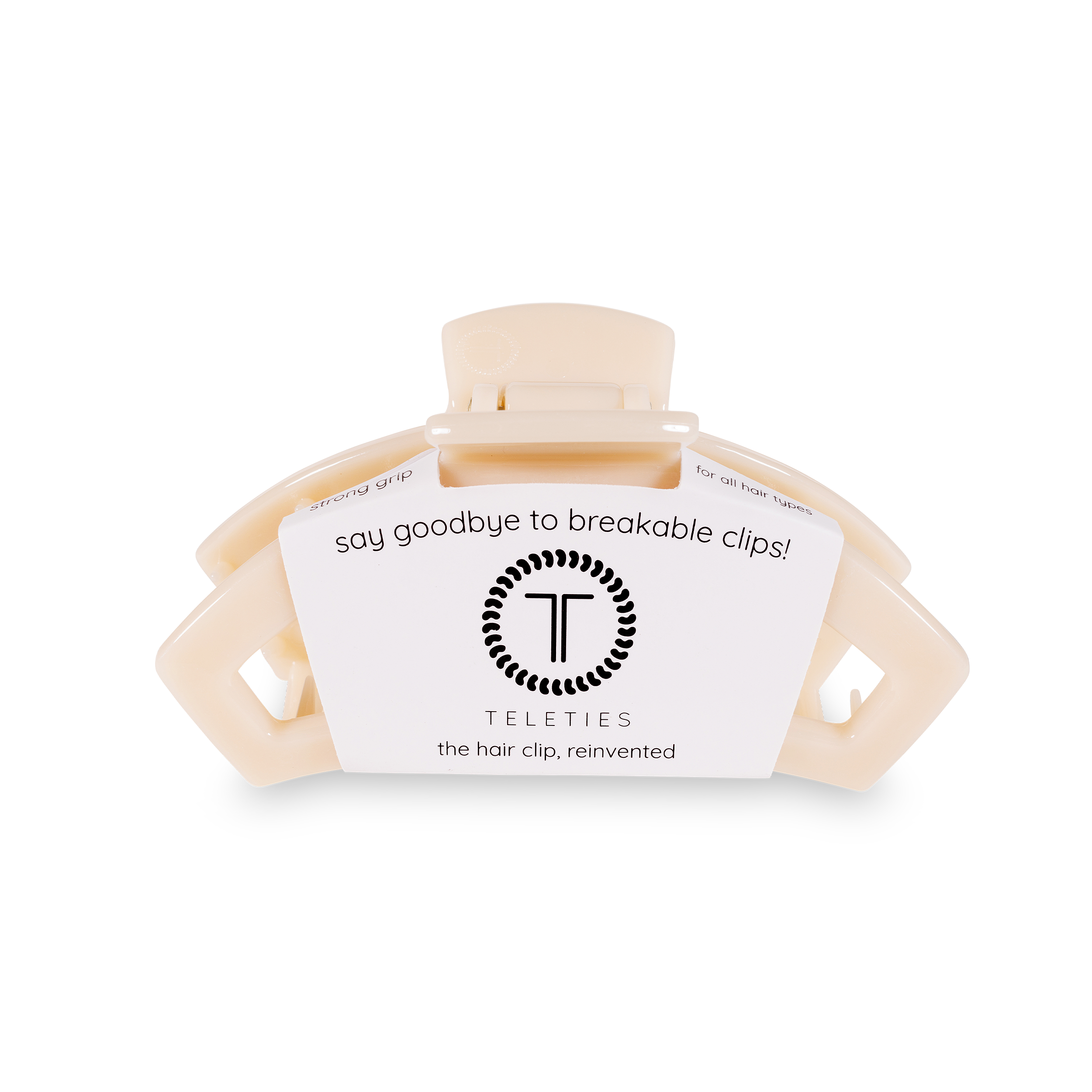 Open Almond Beige Medium Hair Clip