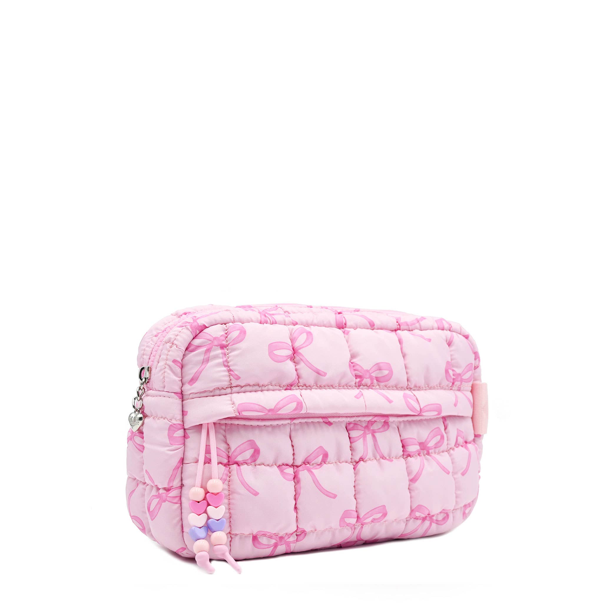 Pink Quilted Scrunchies Bow Pouch