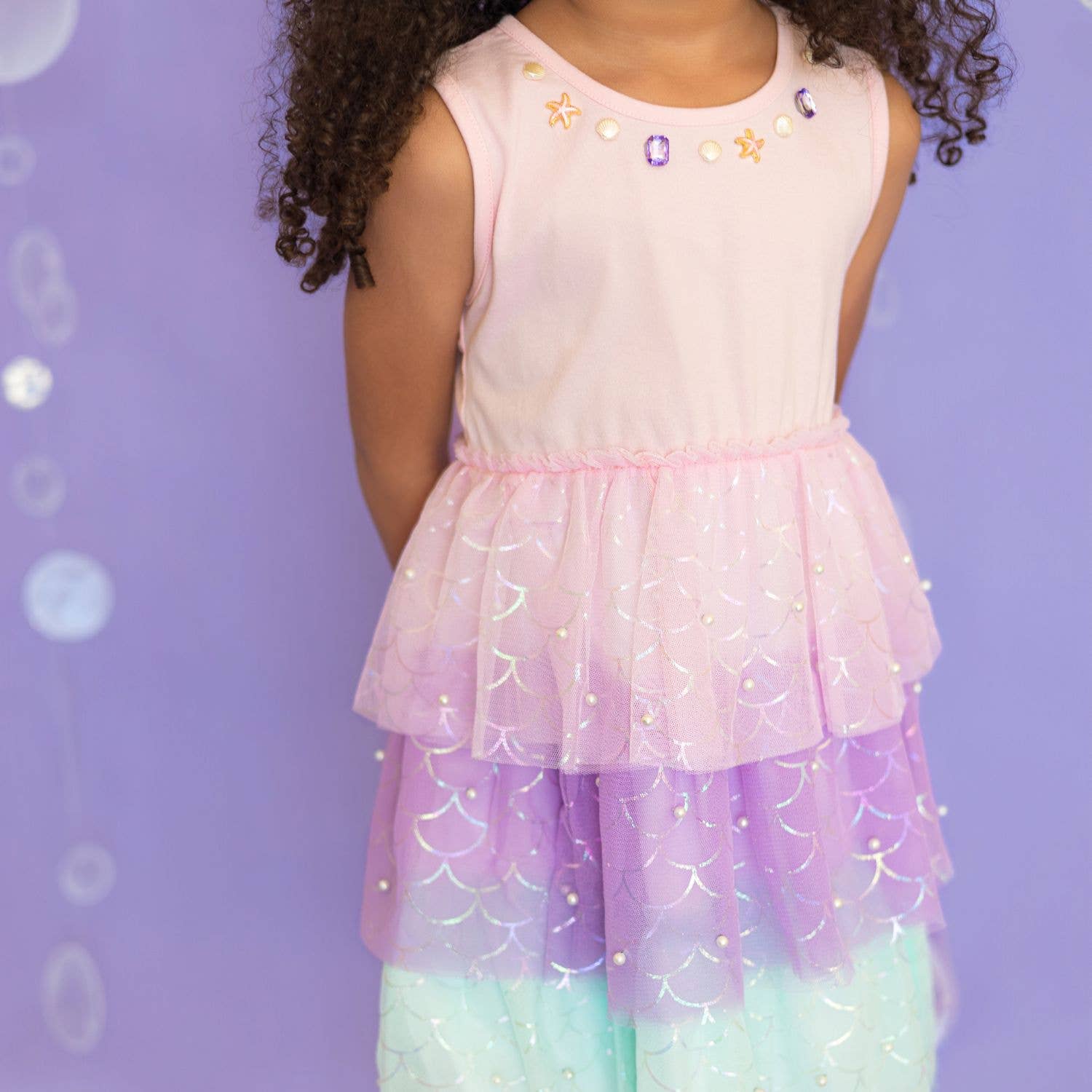 Mermaid Pearl Tank Tutu Dress