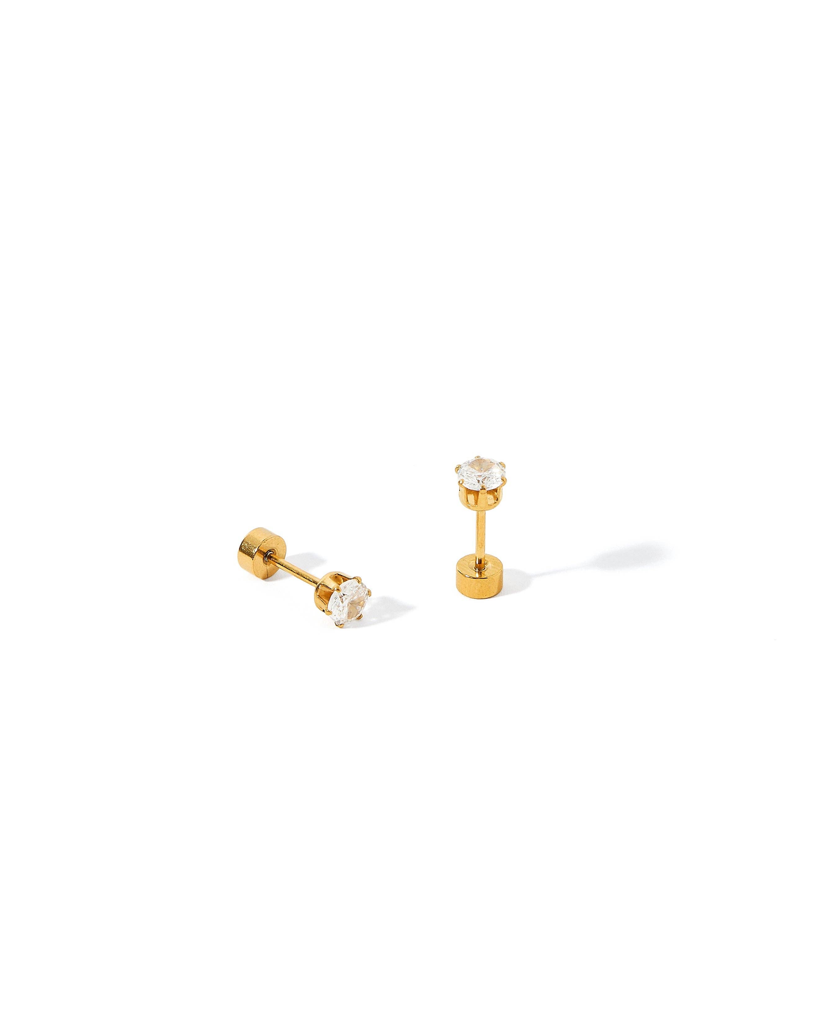 Gold Helen Screwback Stud Earrings