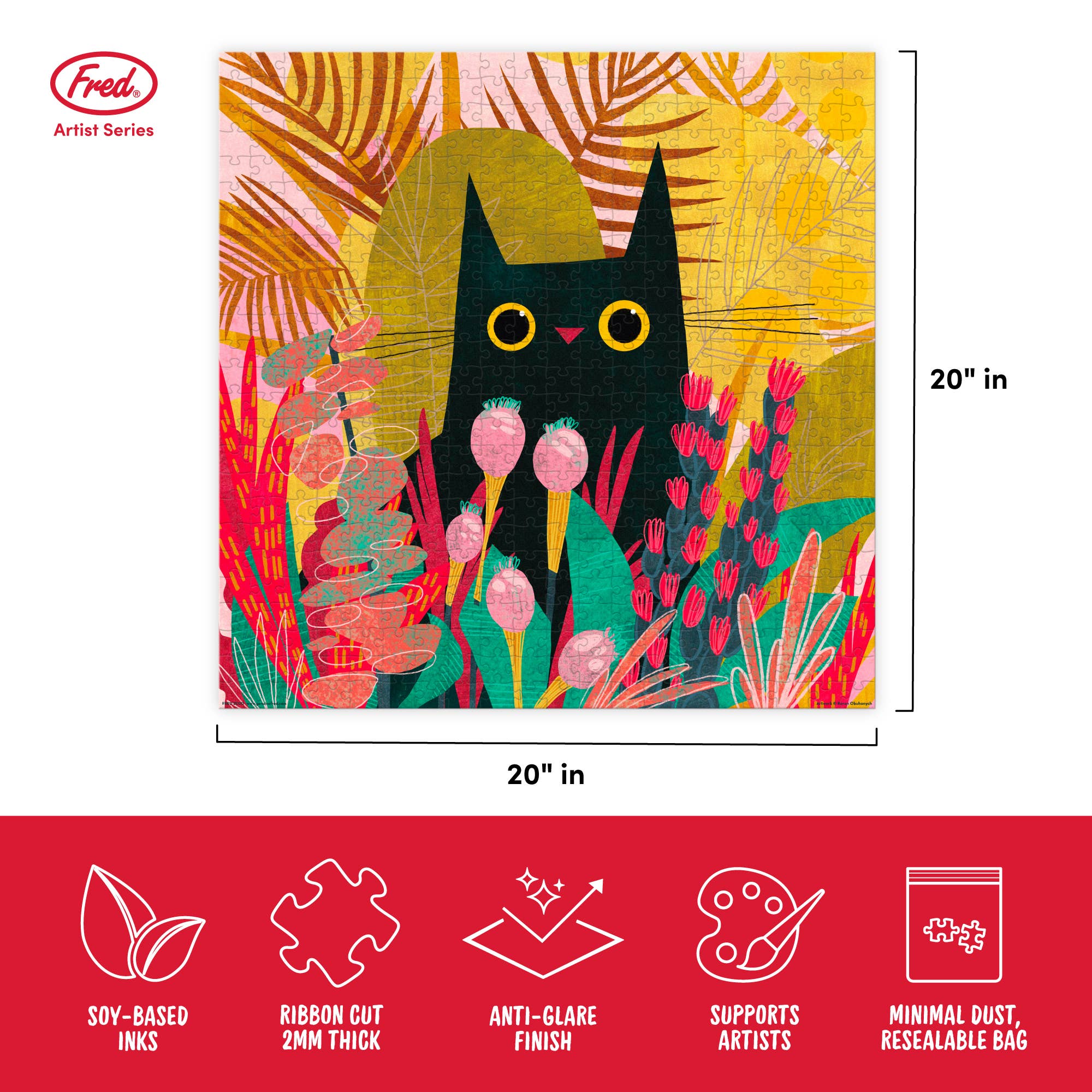 Karen Obuhanych Black Cat 500 Pc Puzzle