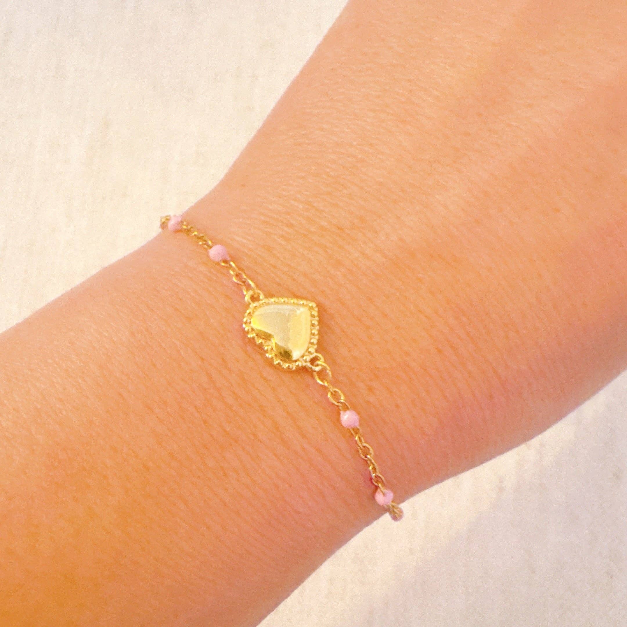 Dainty Dots Heart Bracelet