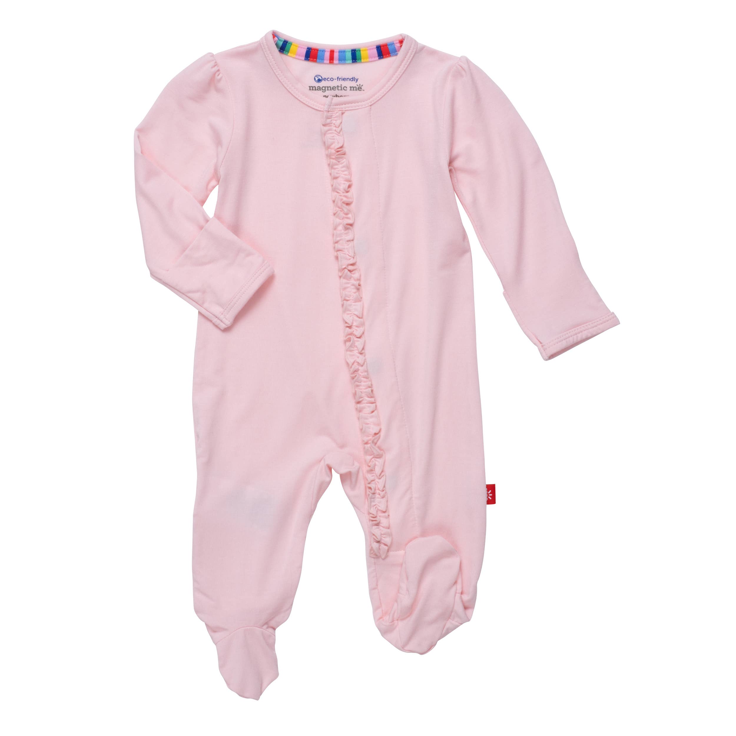 Pink Dogwood Modal Magnetic Ruffle Footie
