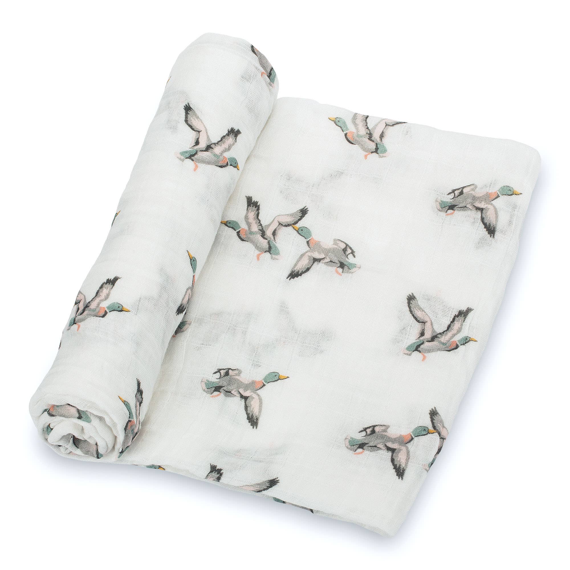 Quackin Up Mallard Duck Muslin Swaddle Blanket