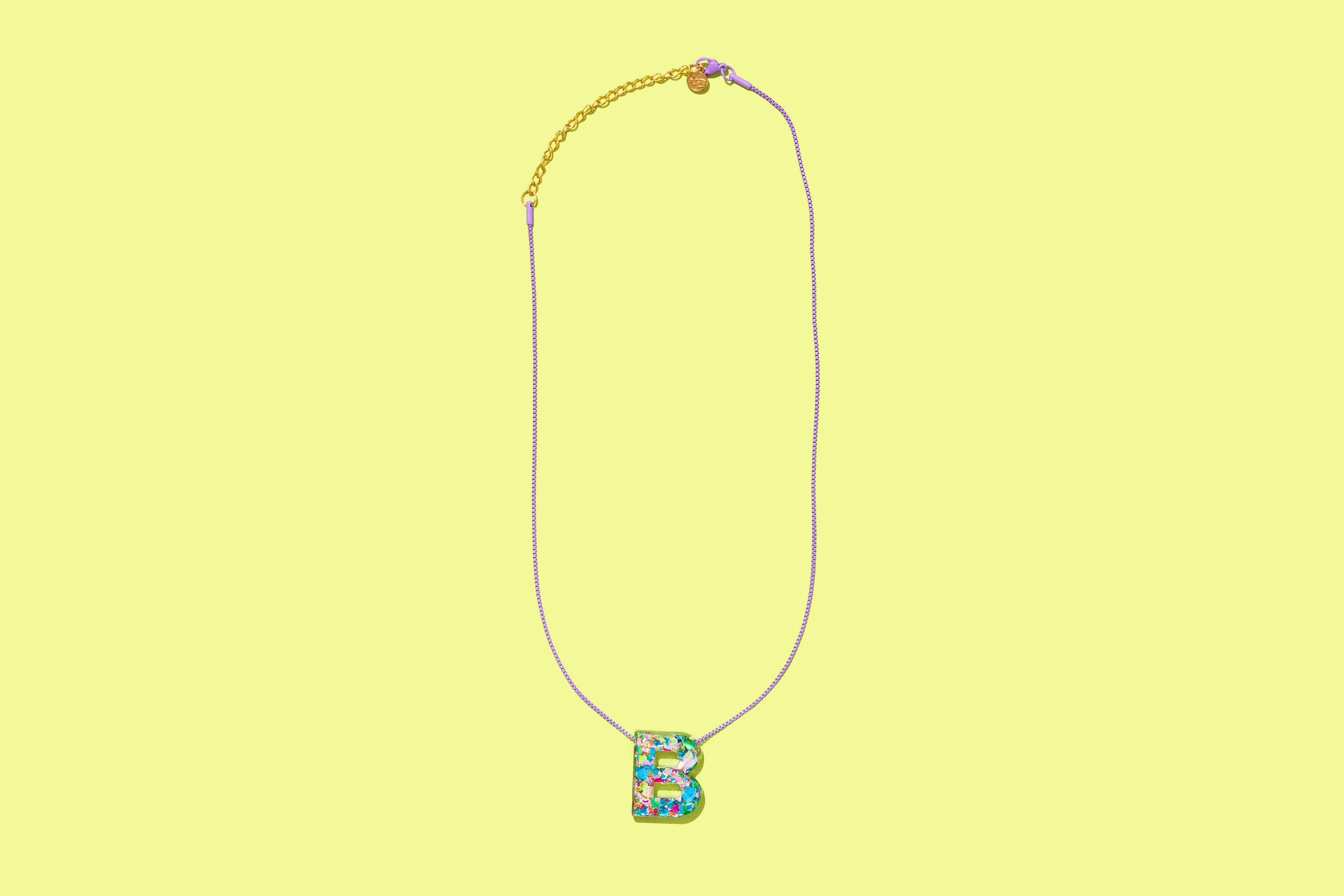 Colorful Confetti Initial Necklaces