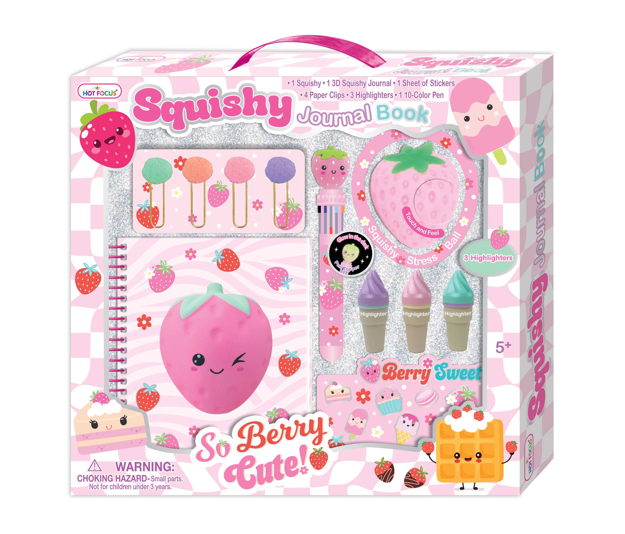 Strawberry Squishy Journal Set