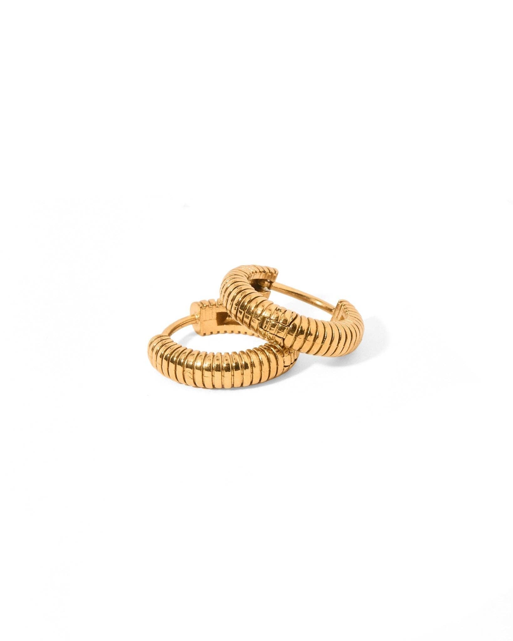 November Gold Huggie Earrings
