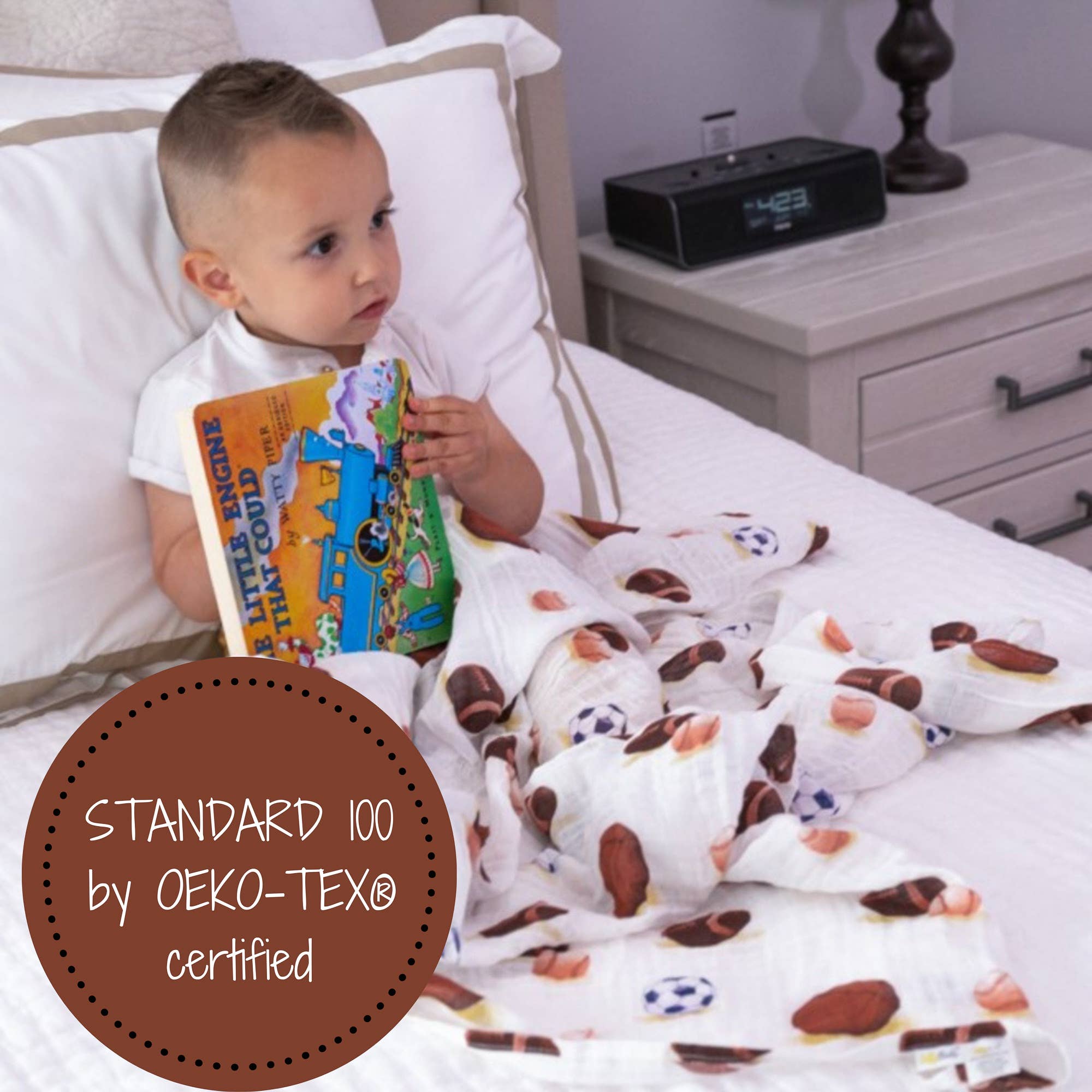 Go Sports! Muslin Swaddle Blanket