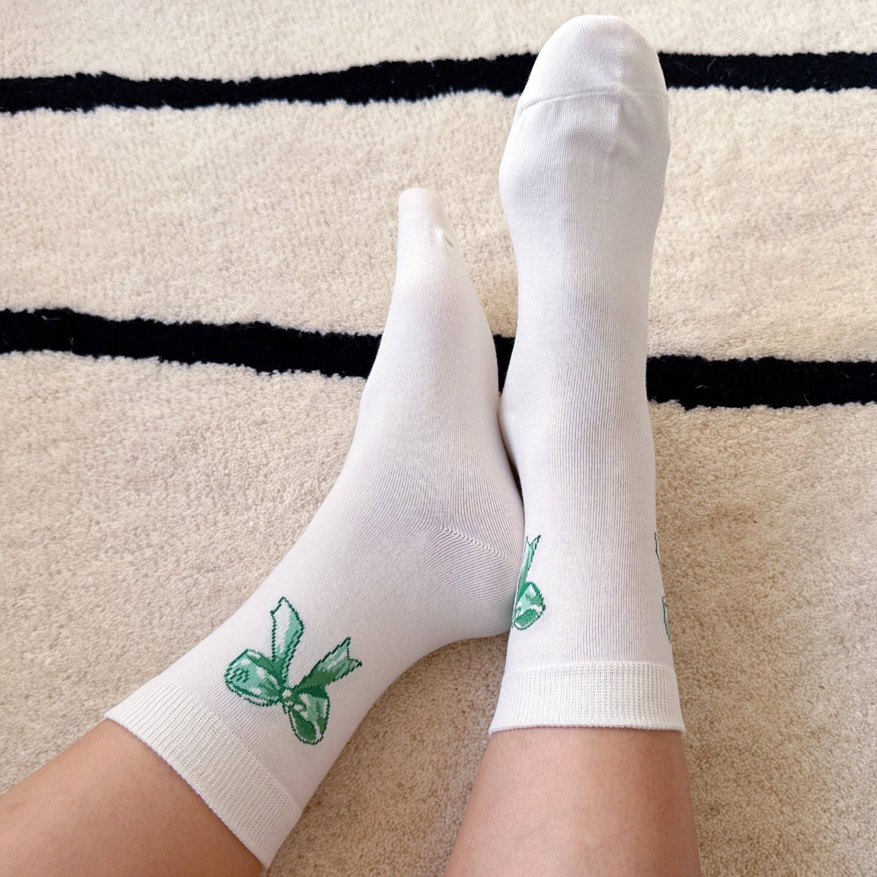 Checker Bow Everyday Socks