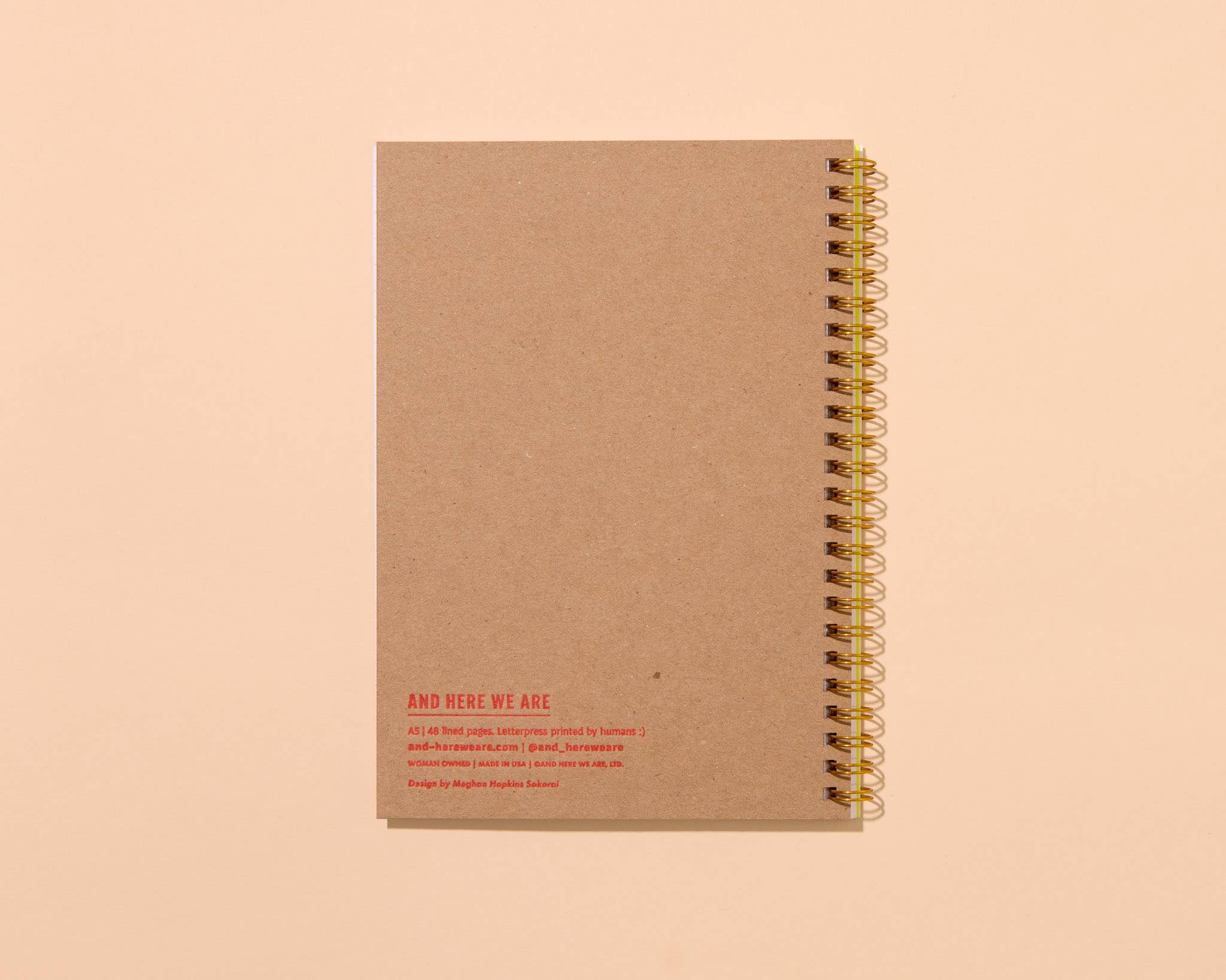Letterpress Diet Soda A5 Spiral Notebook