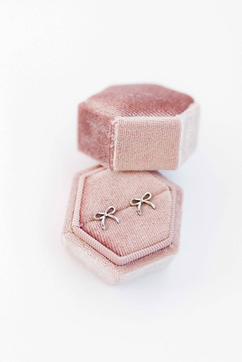 Silver Sadie Bow Screwback Stud Earrings