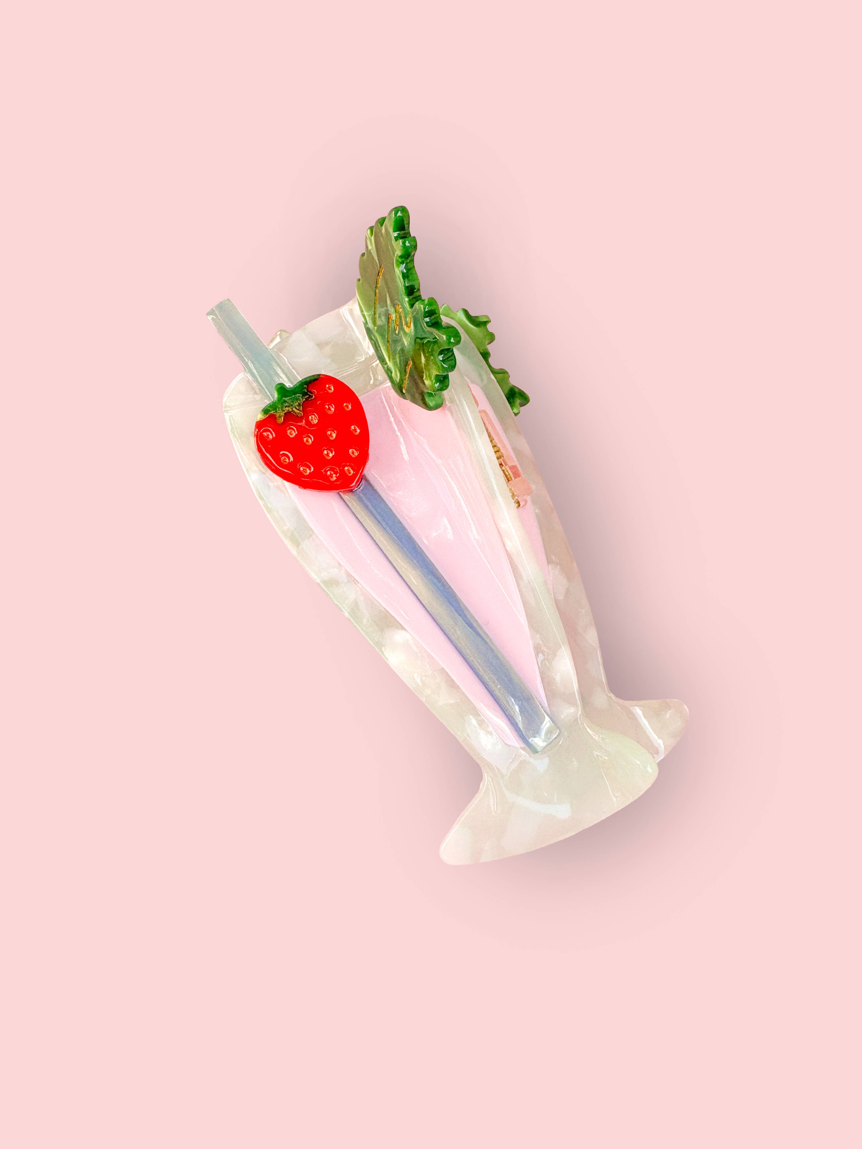 Strawberry Milkshake Claw Clip