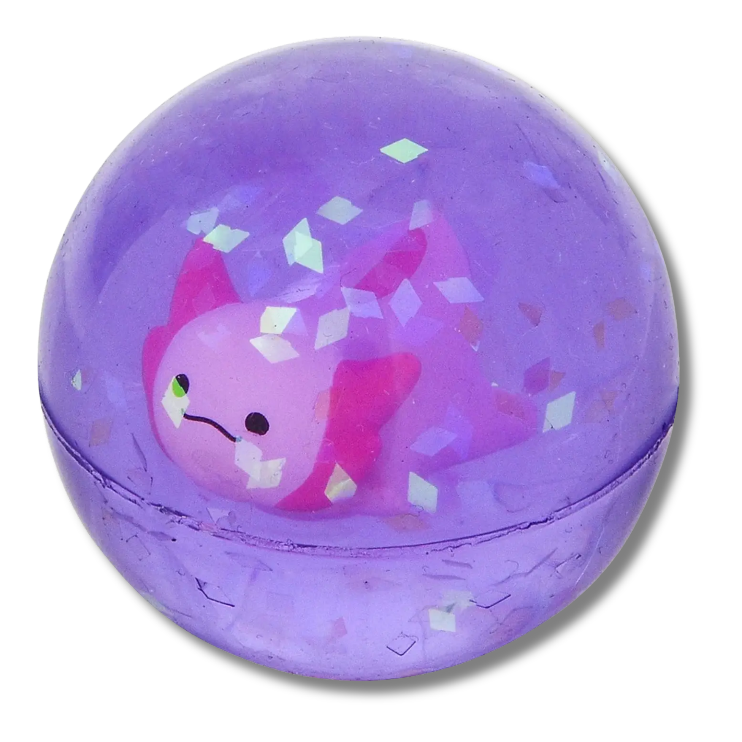 Glitter Axolotl Bouncy Ball