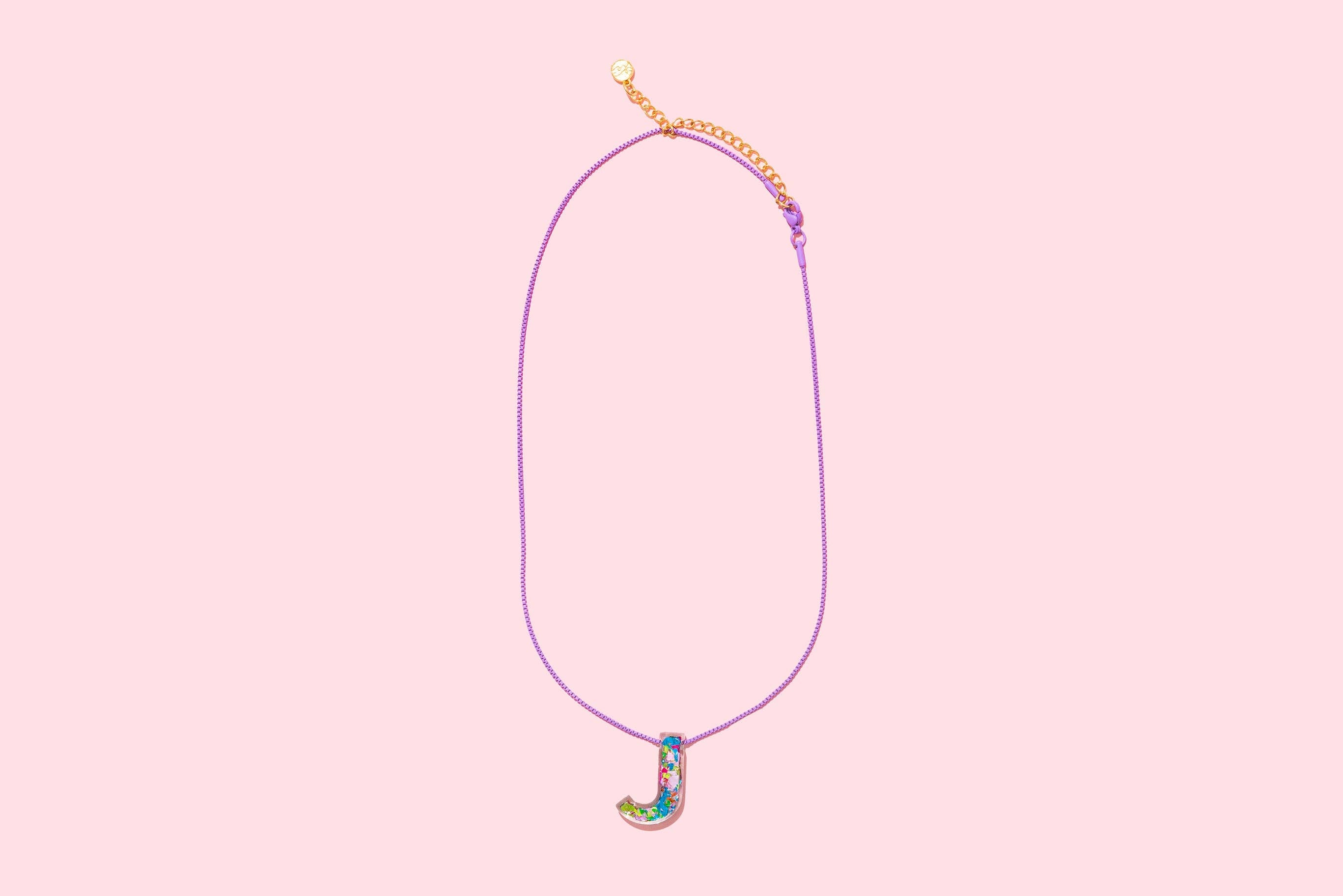 Colorful Confetti Initial Necklaces