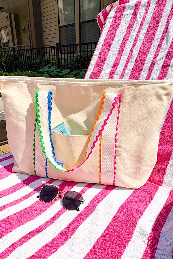 Spencer Ric Rac Trim Tote Bag