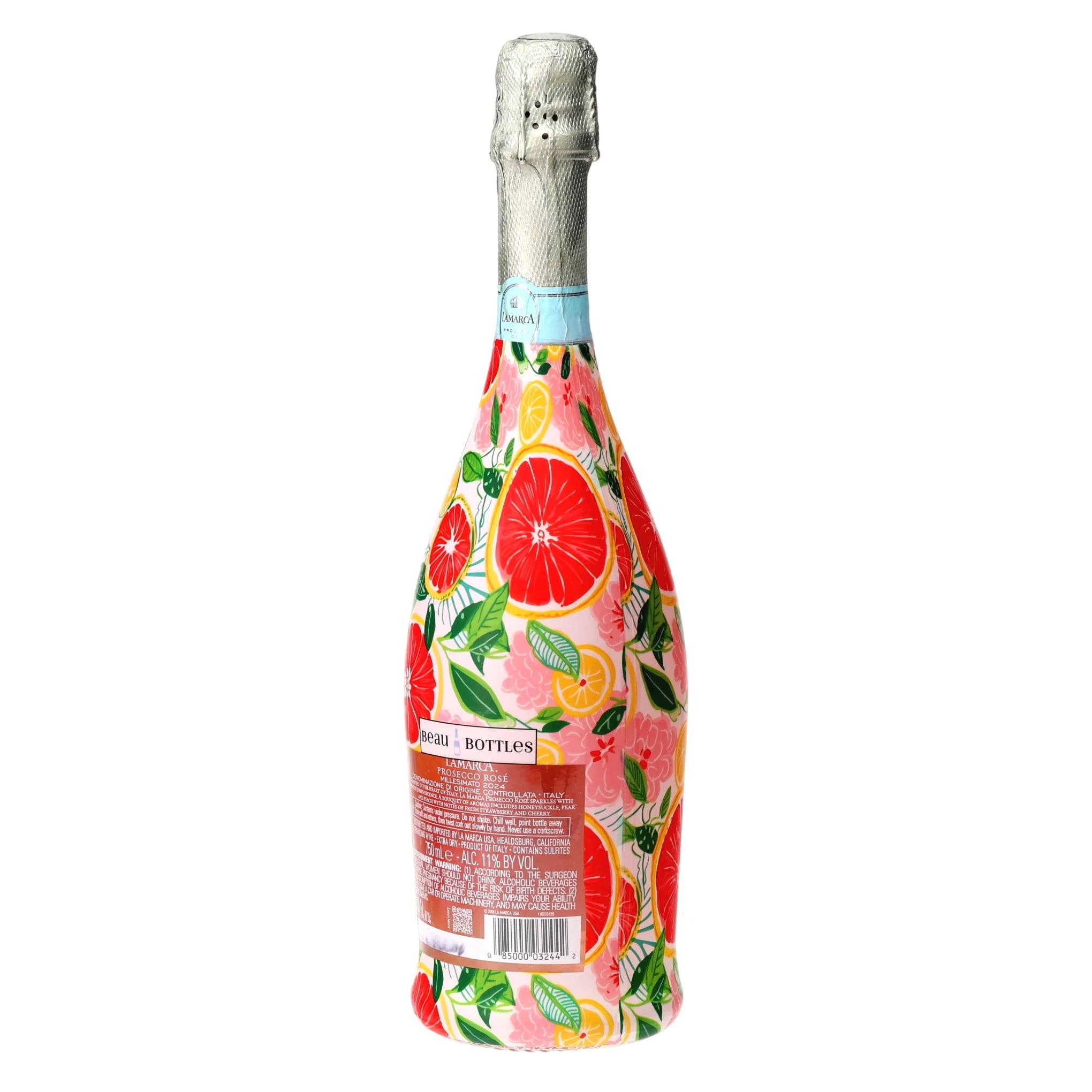 Preppy Grapefruits Prosecco Bottle Wrap