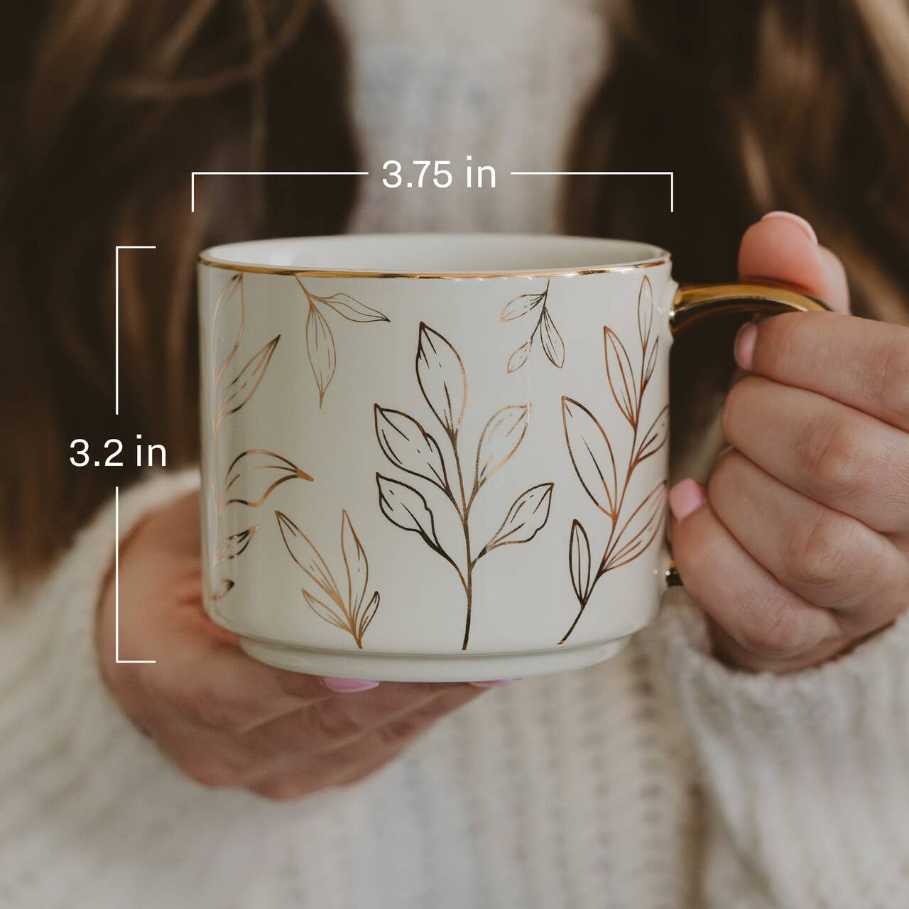 Brown Delft Coffee Mug