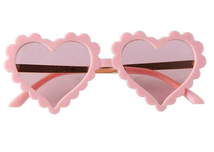 Pink Scallop Heart Sunglasses