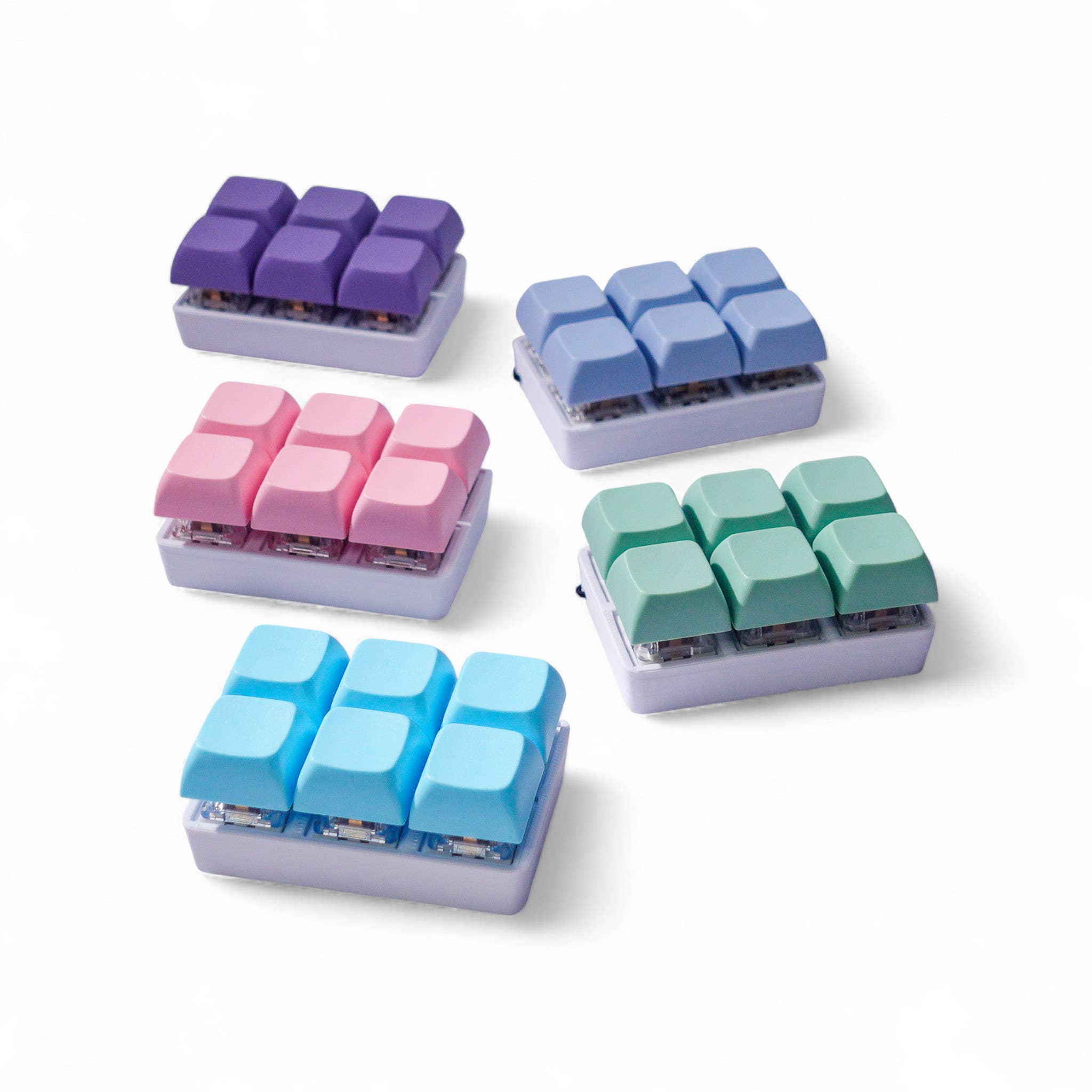 6-Key Clicky Keyboard Fidget Keychain