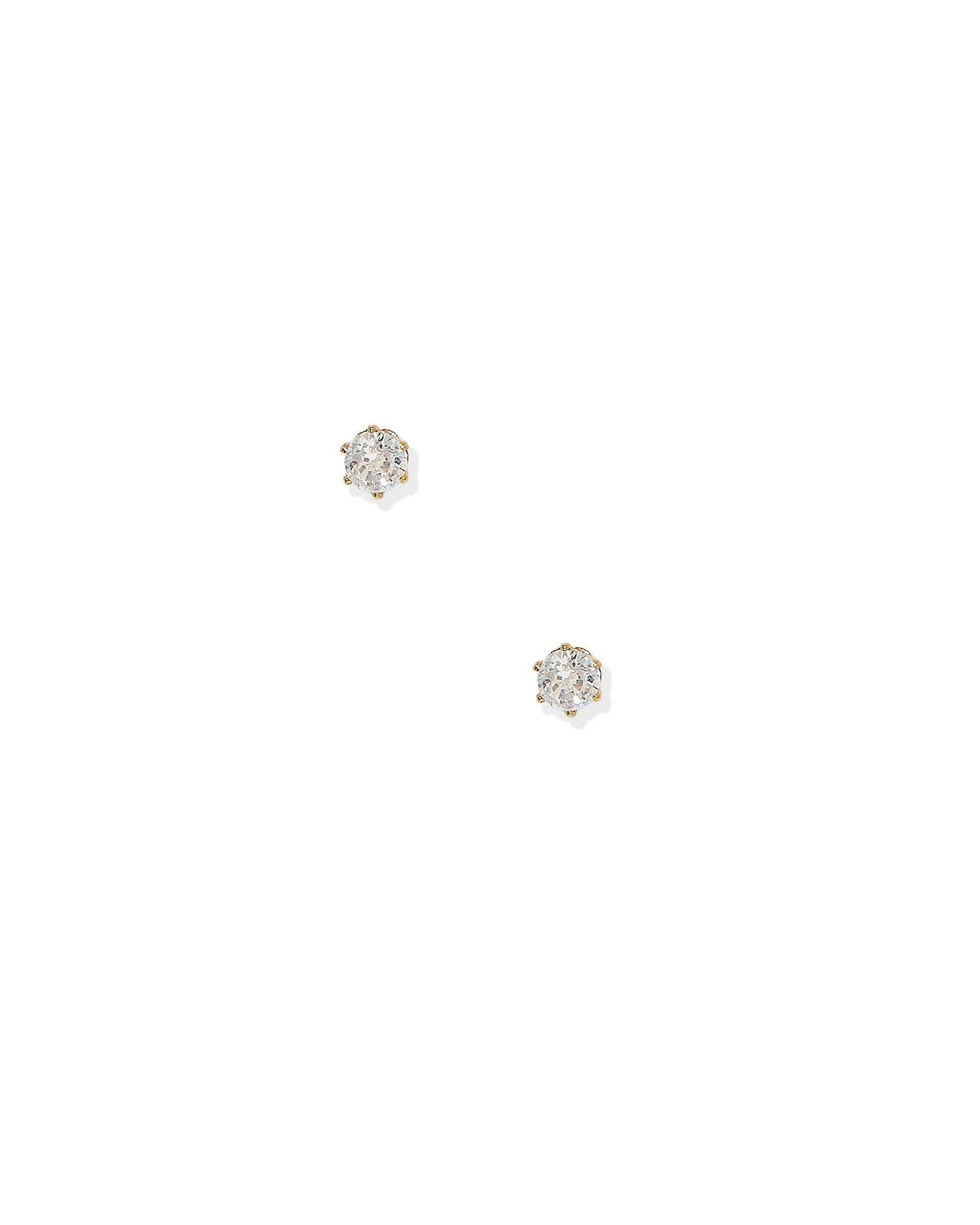 Micro Helen Gold Screwback Stud Earrings