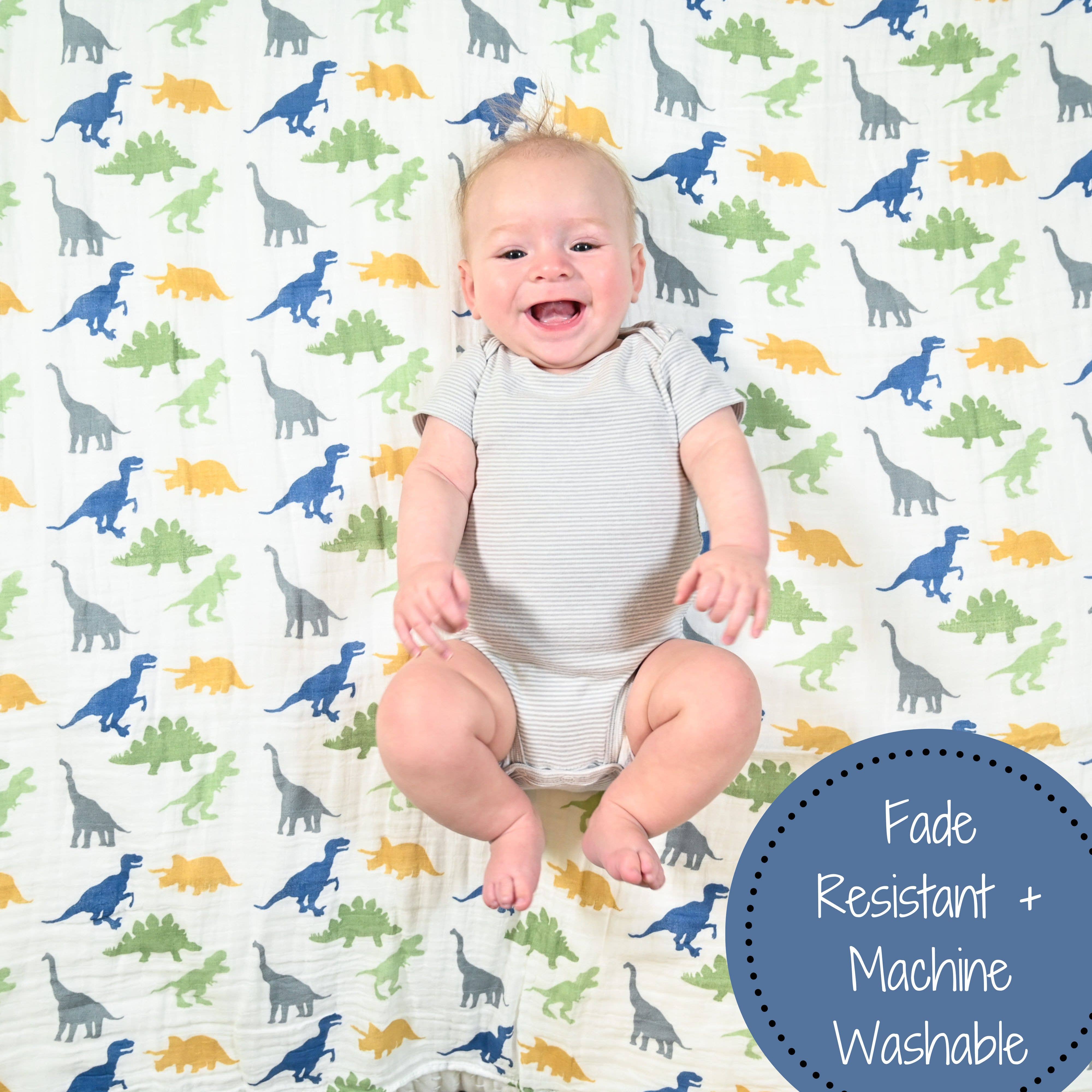 Rawr-Some Muslin Swaddle Blanket