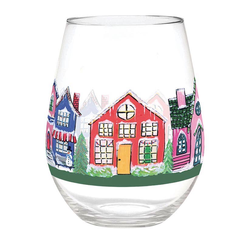 Gingerbread Houses Jumbo Wine Glass