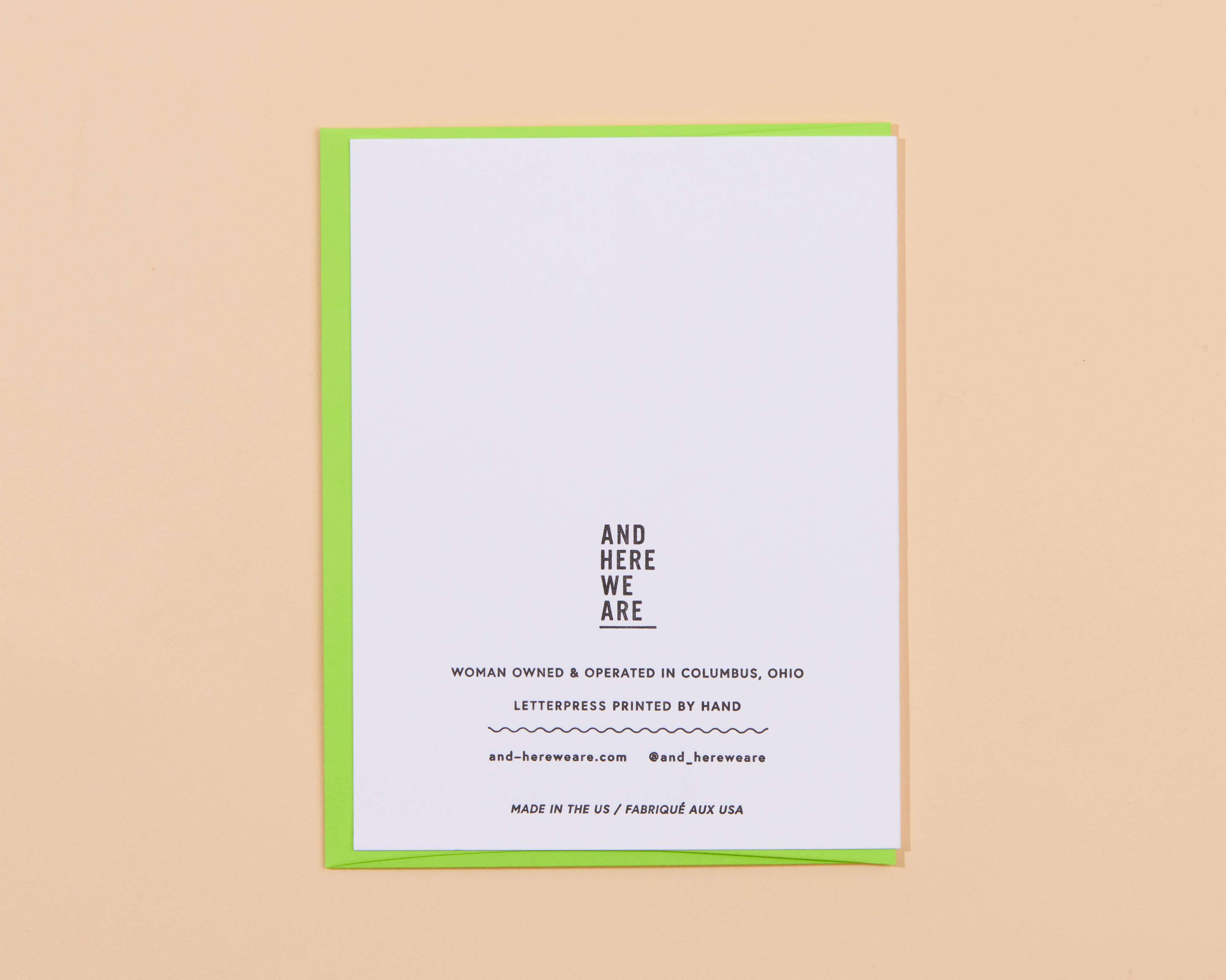 Letterpress Dumpster Fire Greeting Card