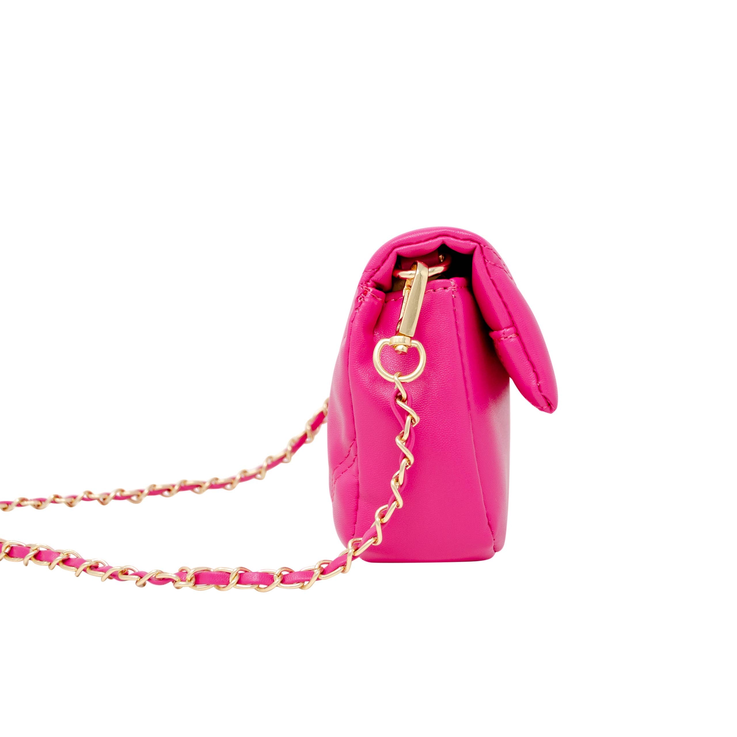 Quilted Soft Heart Lock Purse