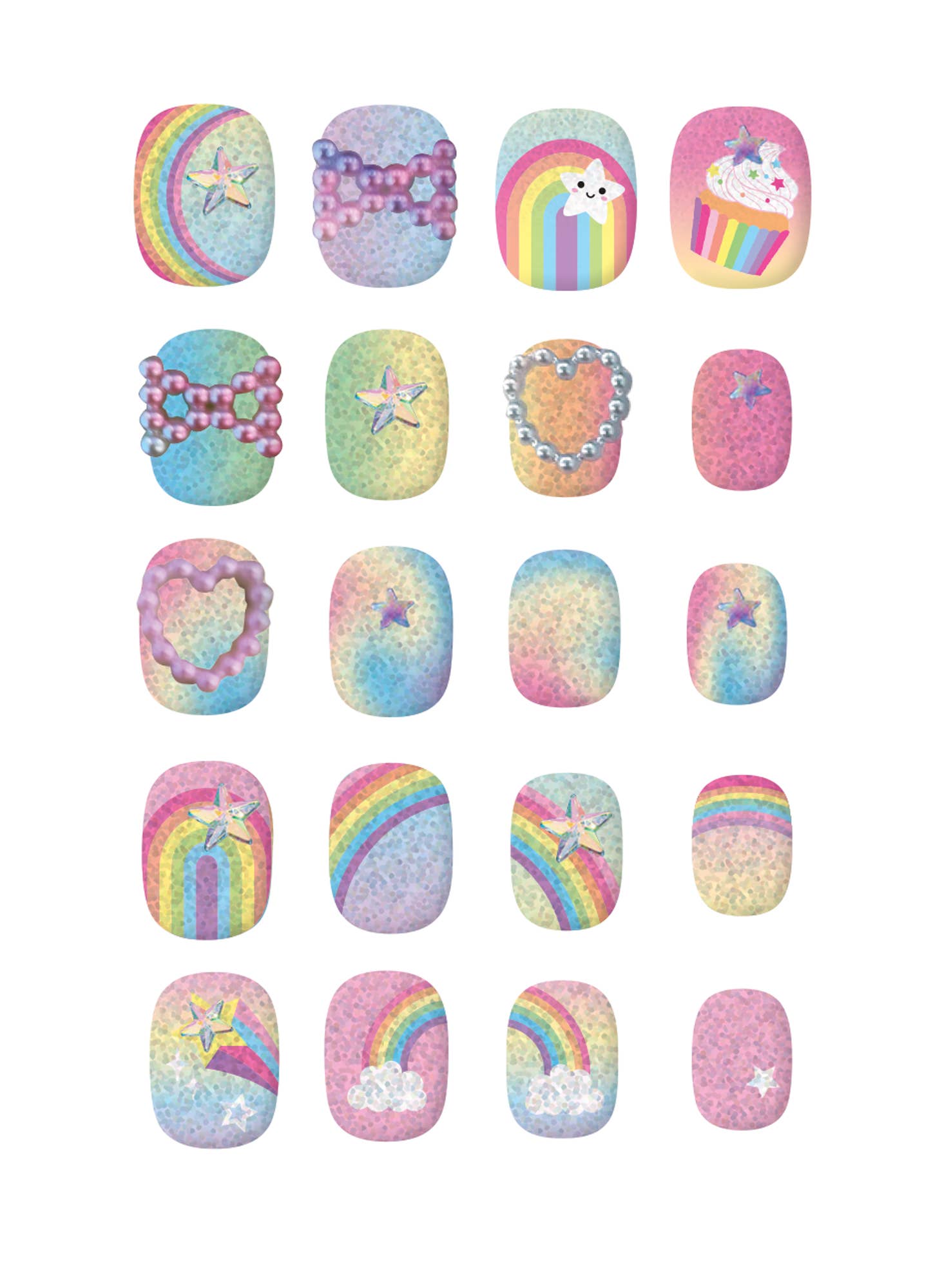 Rainbow Nails Set