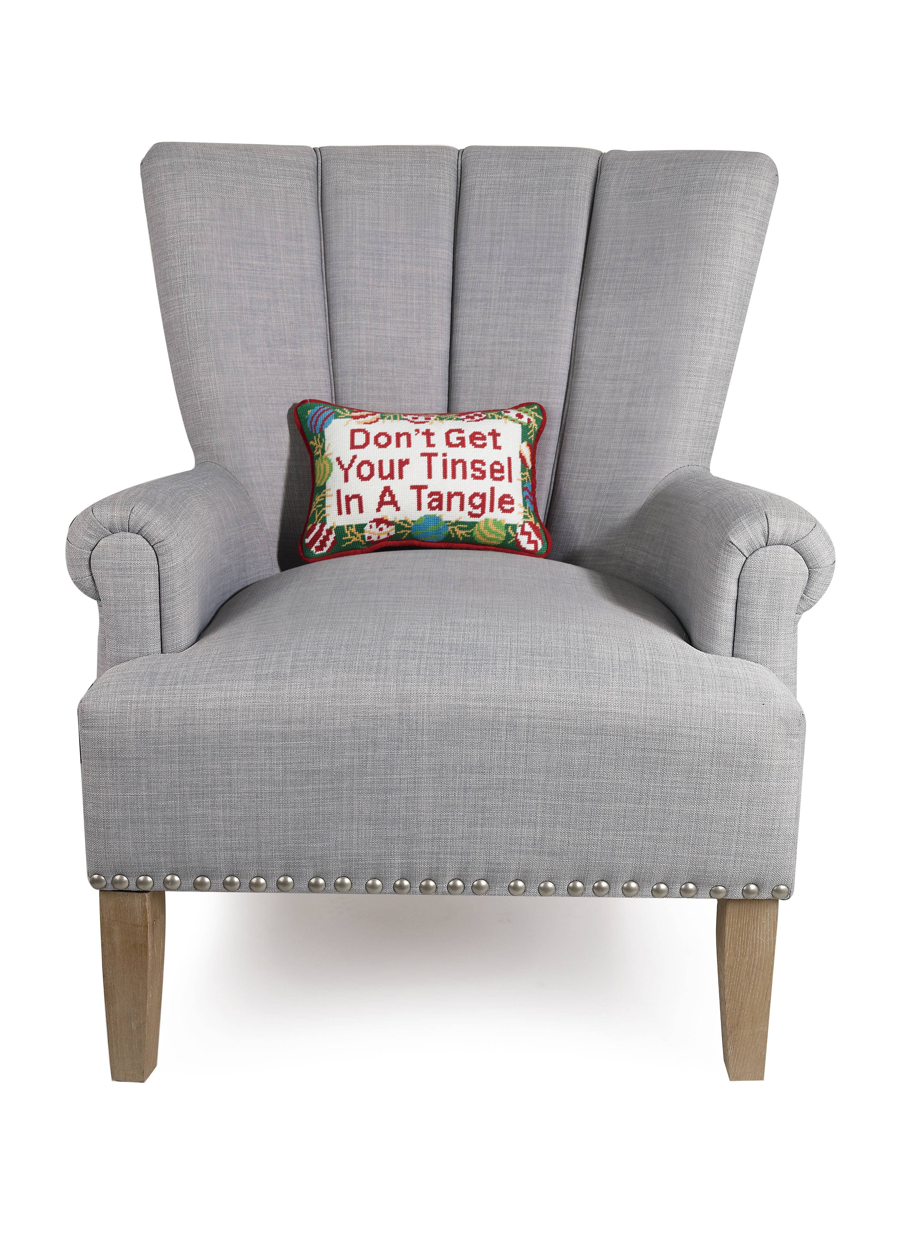 Tinsel Tangle Embroidered Pillow