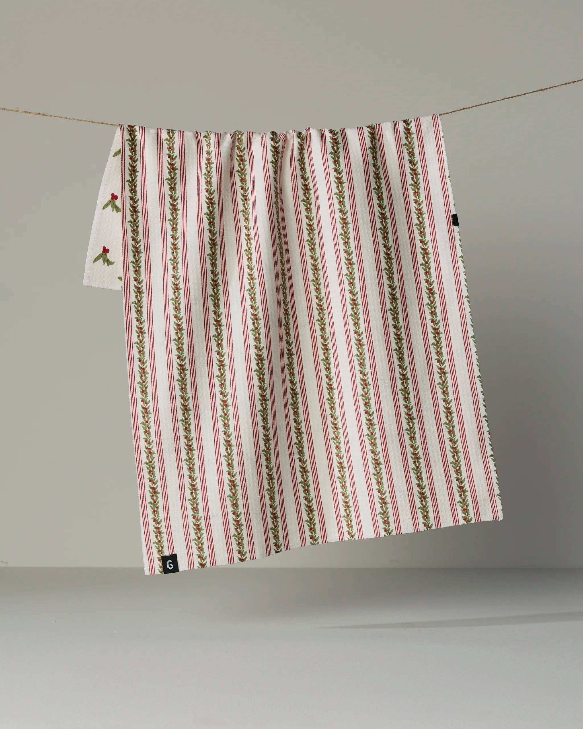 Holly Vine Luxe Kitchen Towel - Holiday 2026
