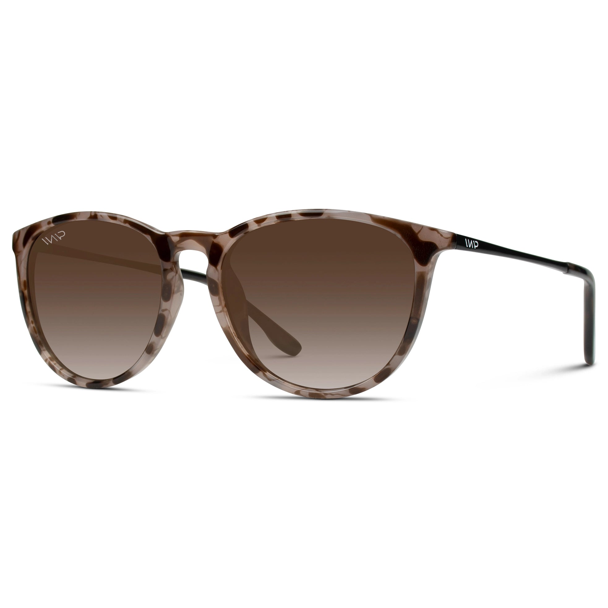 Drew Sunglasses in Blush Pink Tortoise/Brown Lens