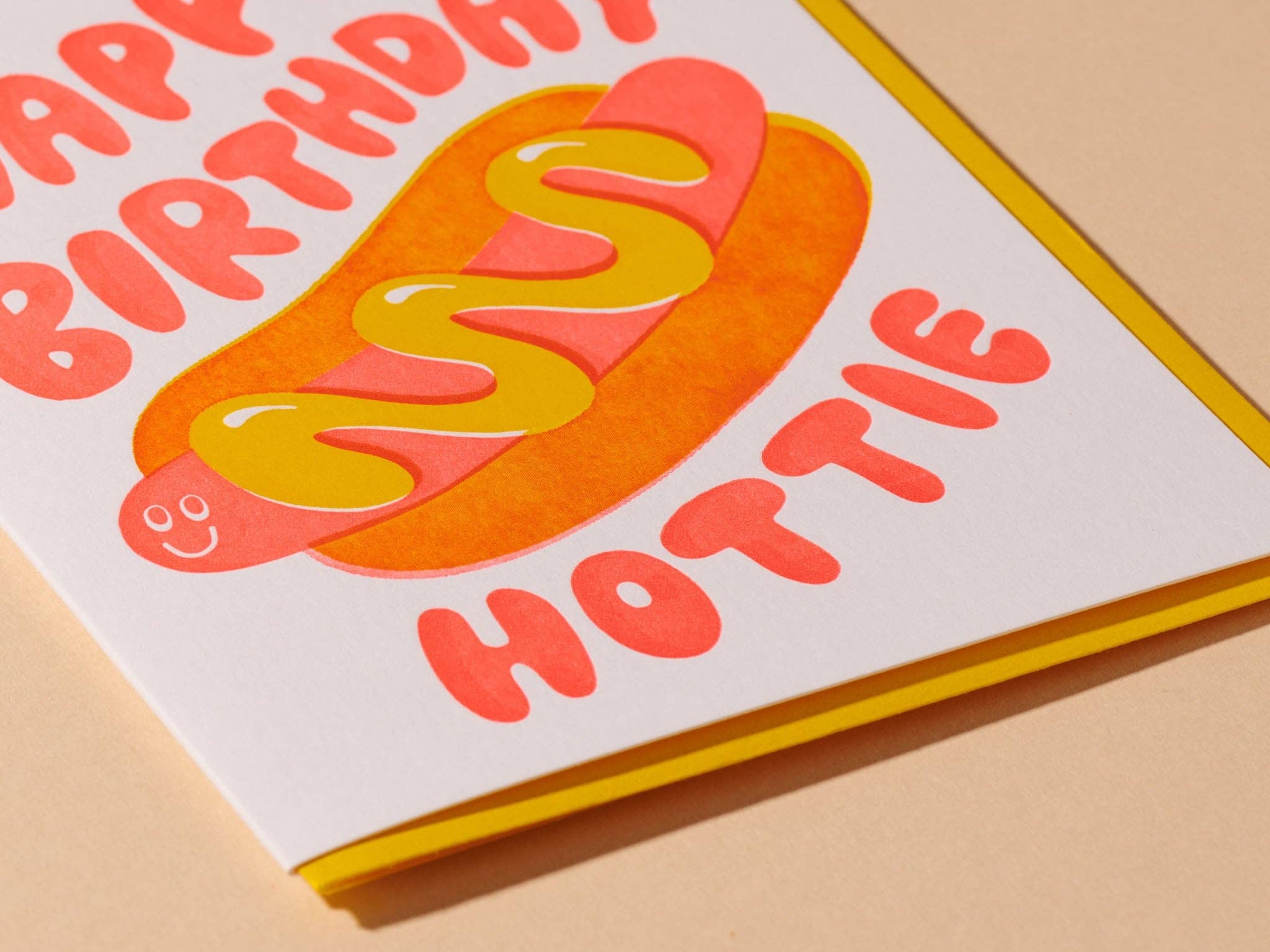 Letterpress 'Happy Birthday Hottie' Birthday Card